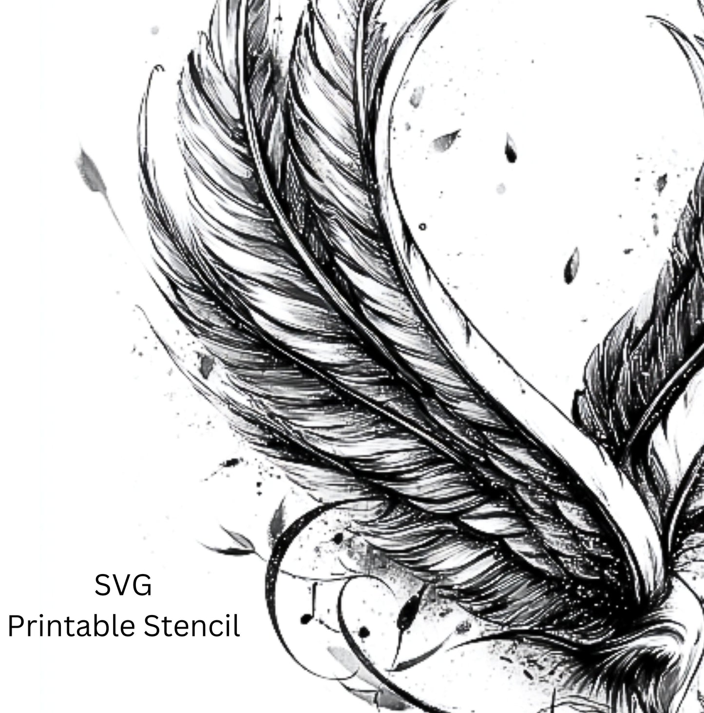 Feathers Tattoo Design [ Digital Download ]