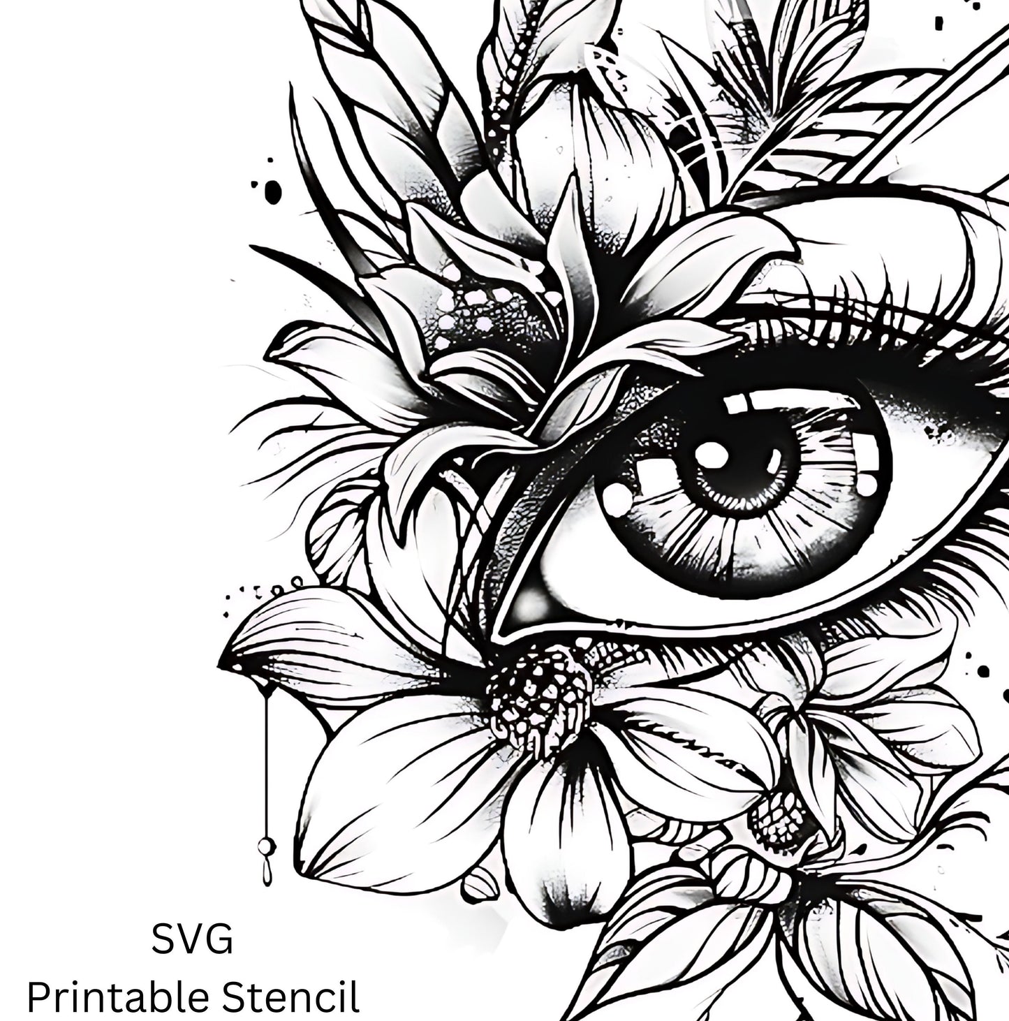 Eye Flowers Butterfly Concept Tattoo Designs [ Digital Download ]