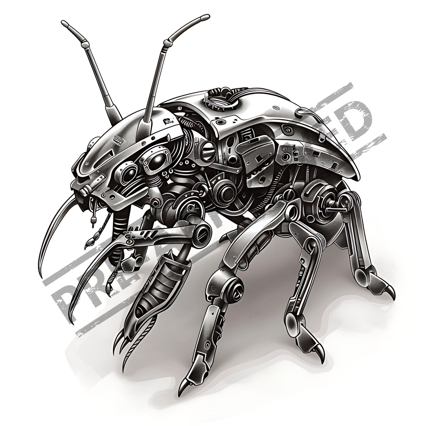 Mechanical Bug Tattoo Design [ Digital Download ]