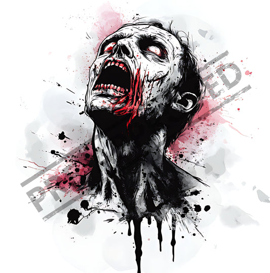 Zombie Horror Tattoo Design [ Digital Download ]