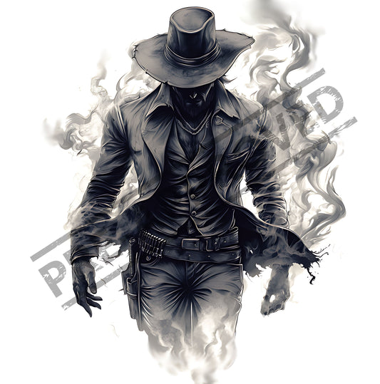 Red Dead Redemption Tattoo Design [ Digital Download ] Cowboy