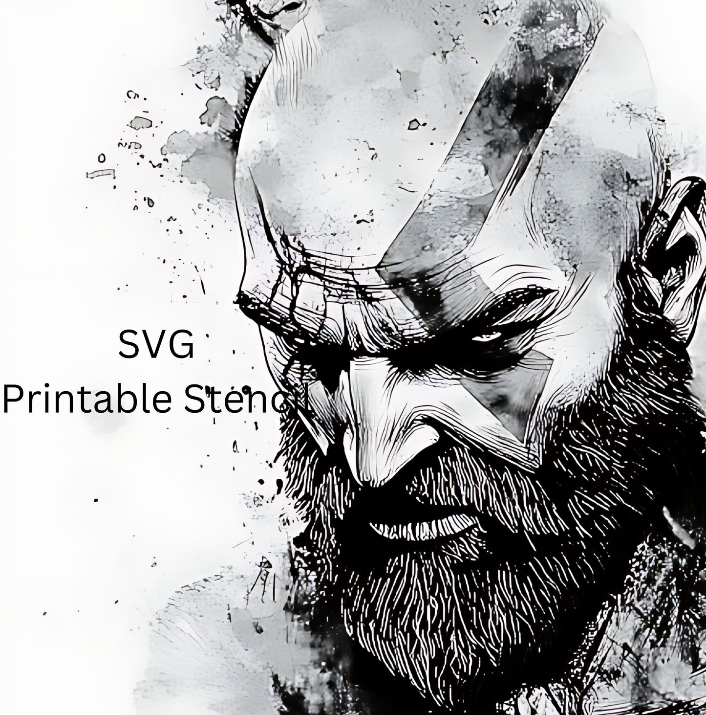 Krato God Of War Tattoo Design [ Digital Download ]|