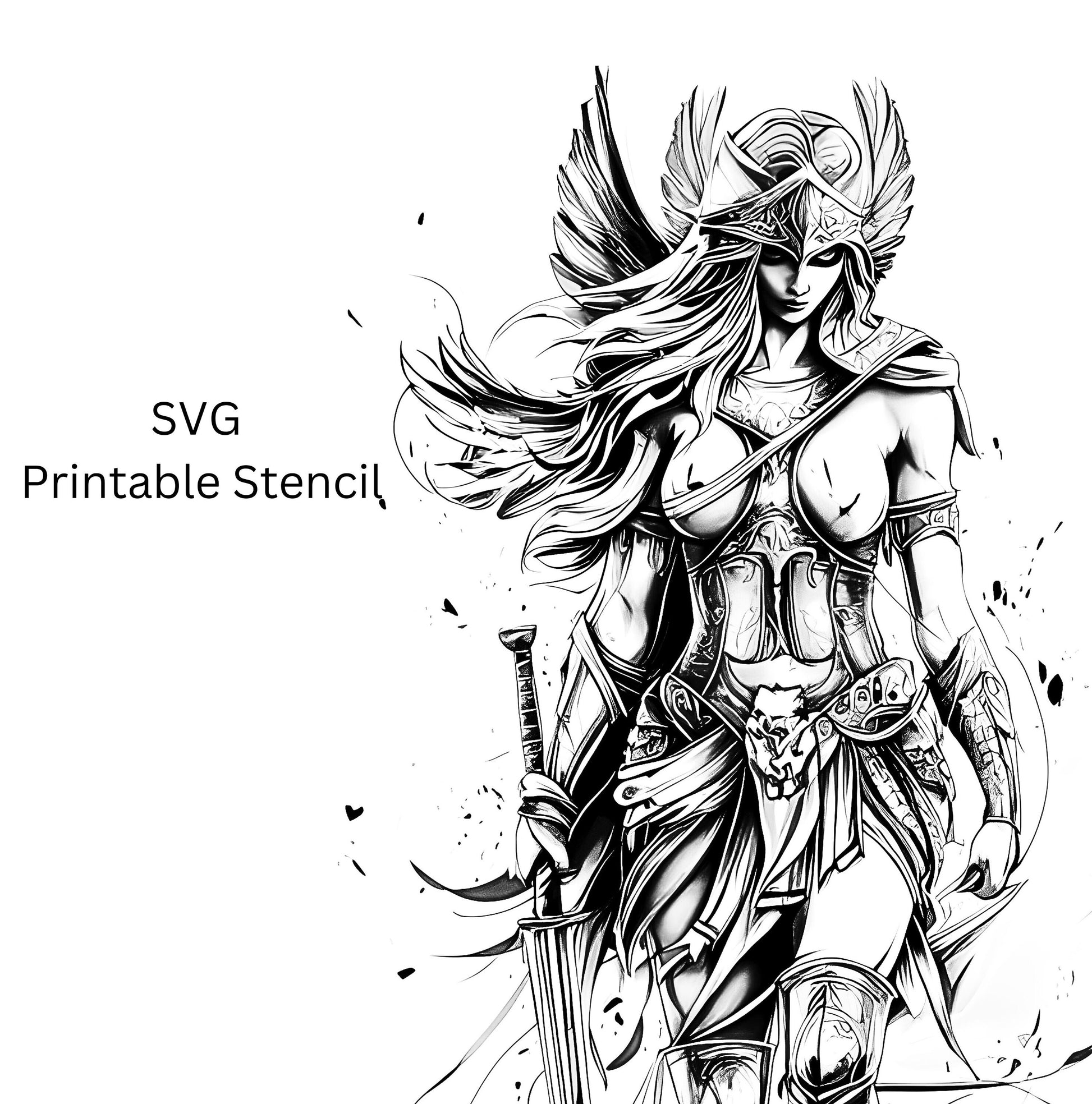 Valkyrie Angel  Tattoo Design [ Digital Download ] - Bridgetown Artistry