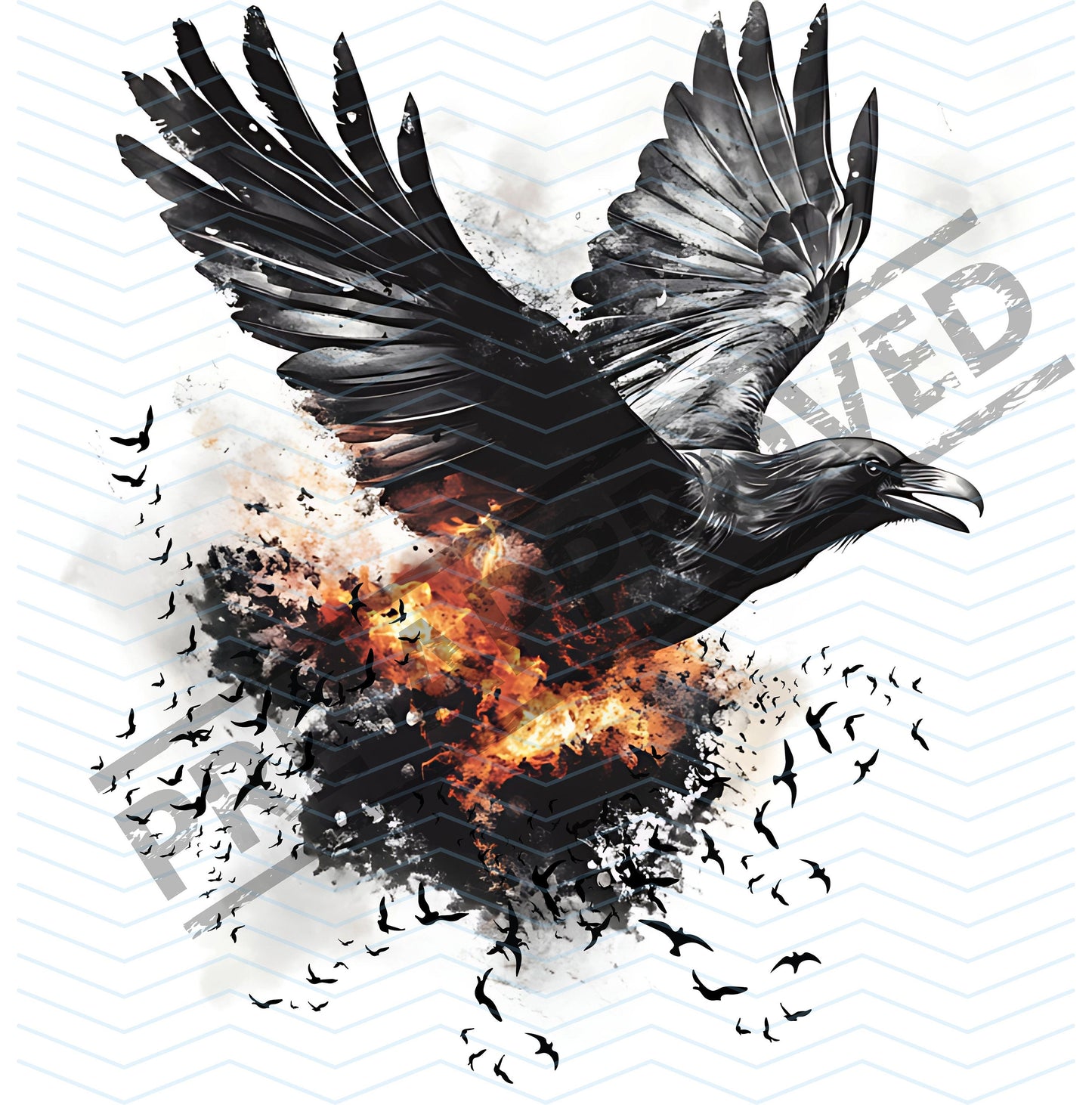 Raven Tattoo Design [ Digital Download ] - Bridgetown Artistry