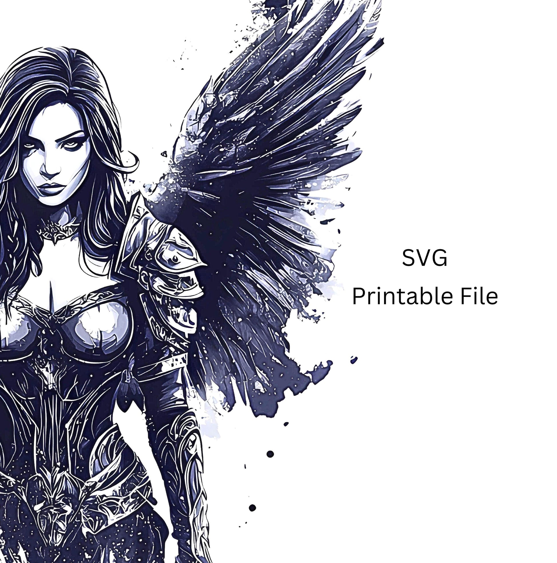 Woman Archangel Tattoo Design [ Digital Download ] - Bridgetown Artistry