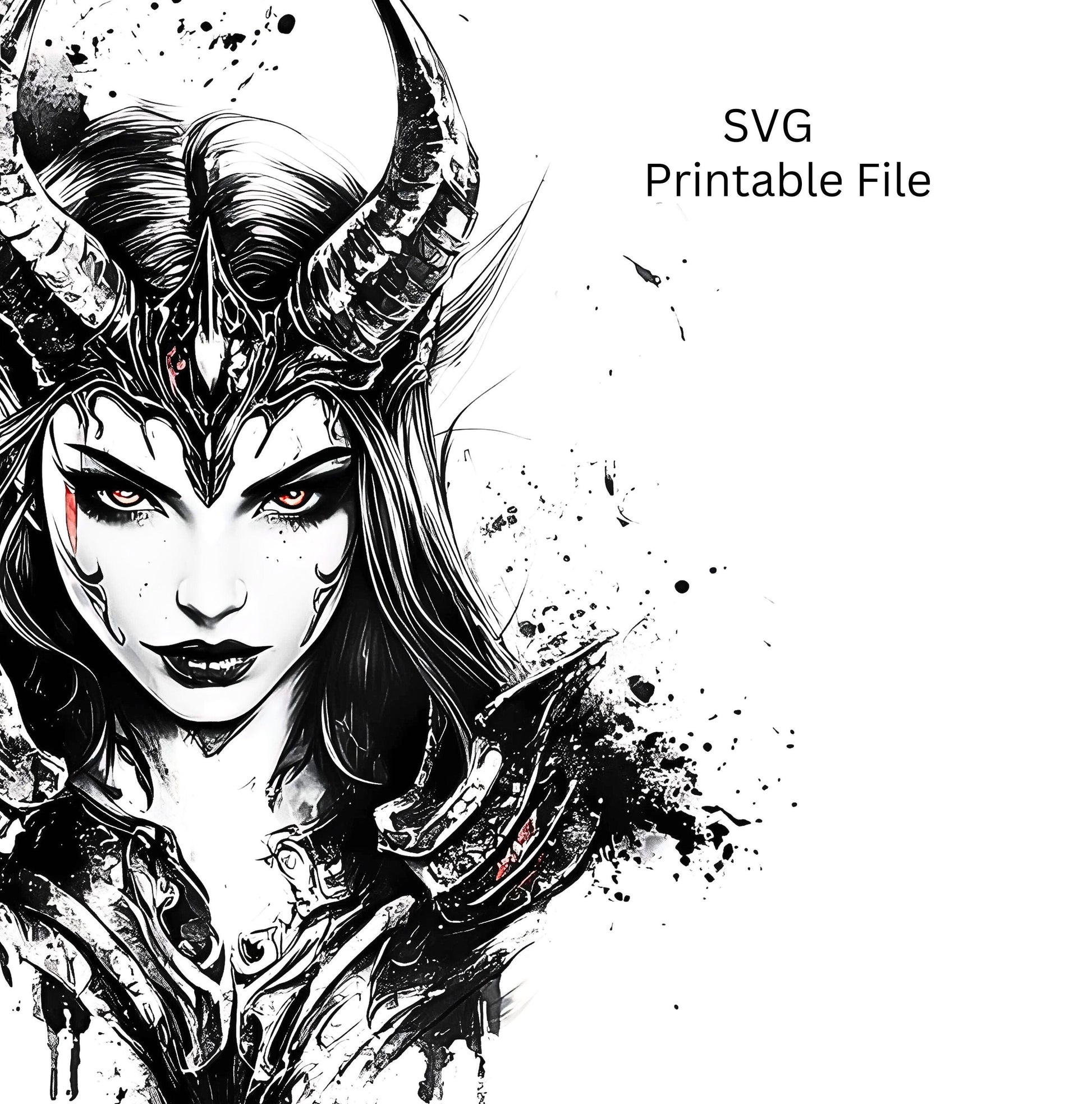 Devil Woman Tattoo Design[ Digital Download ] - Bridgetown Artistry