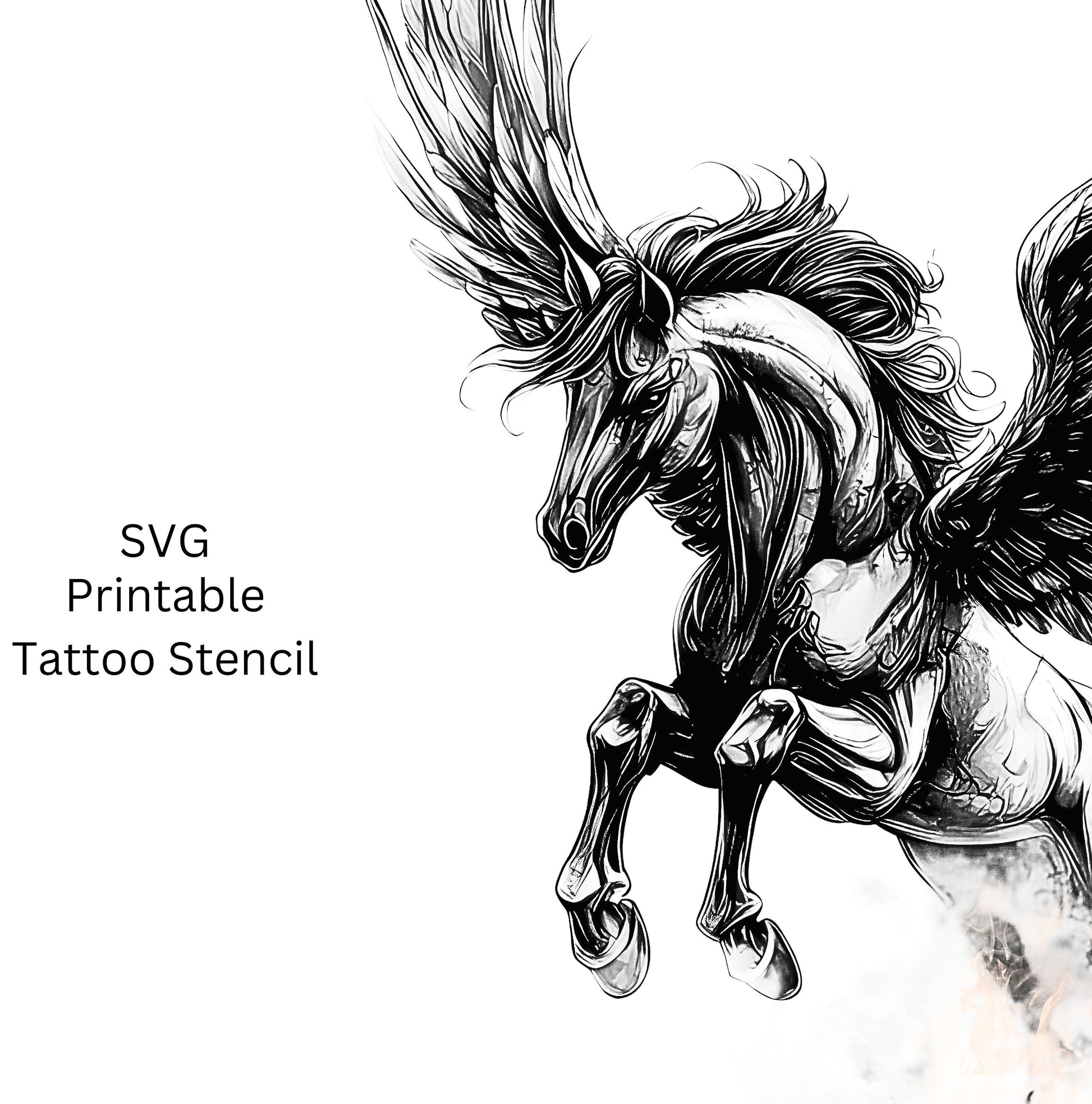 Pegasus Tattoo Design [ Digital Download ] - Bridgetown Artistry