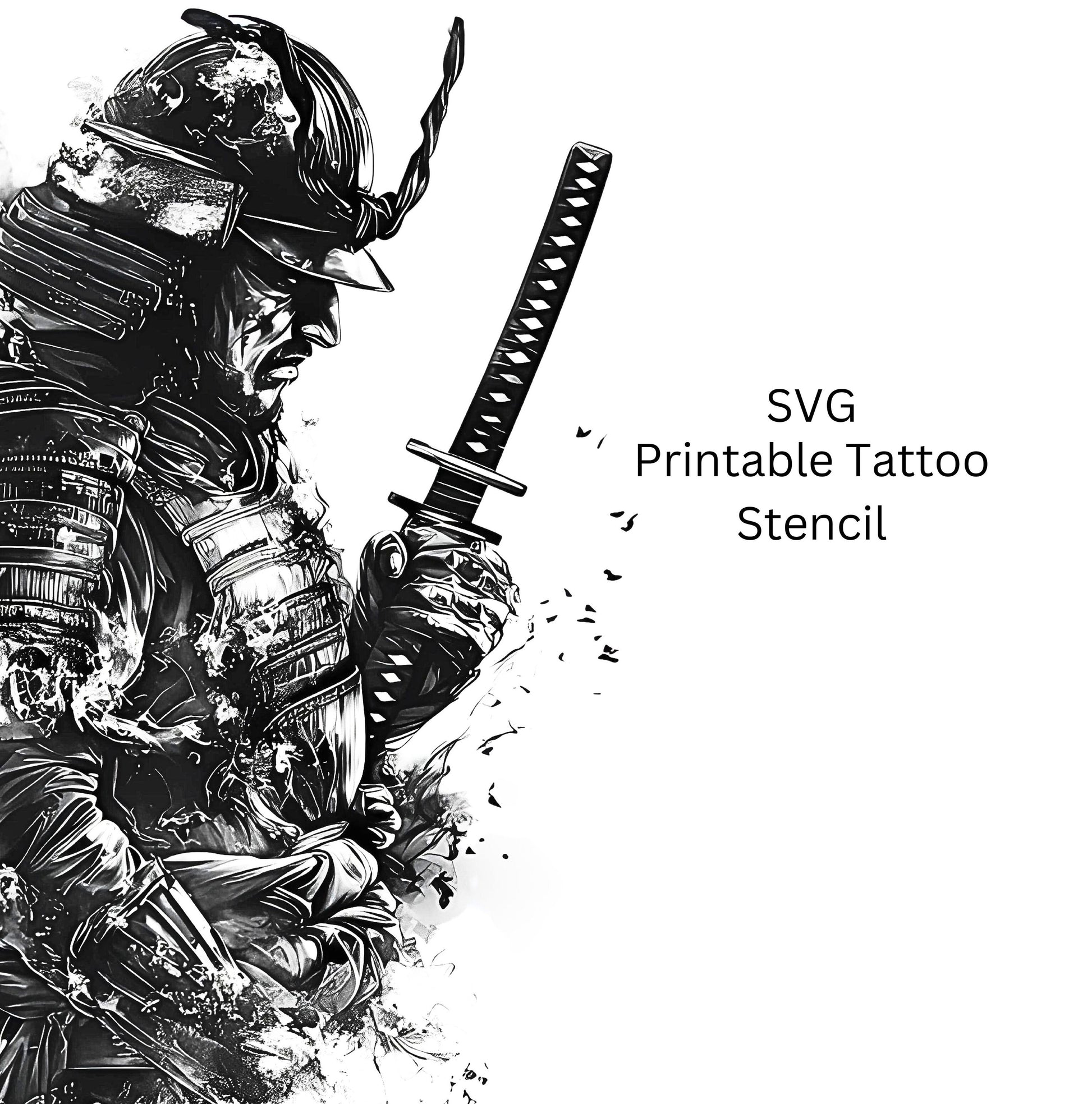 Samurai Warrior Tattoo Design [ Digital Download ] - Bridgetown Artistry