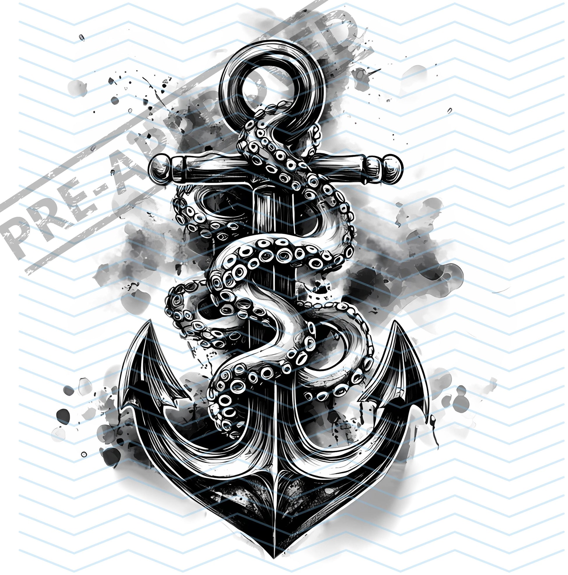 Anchor & Octopus Tattoo Design  [ Digital Download ] - Bridgetown Artistry