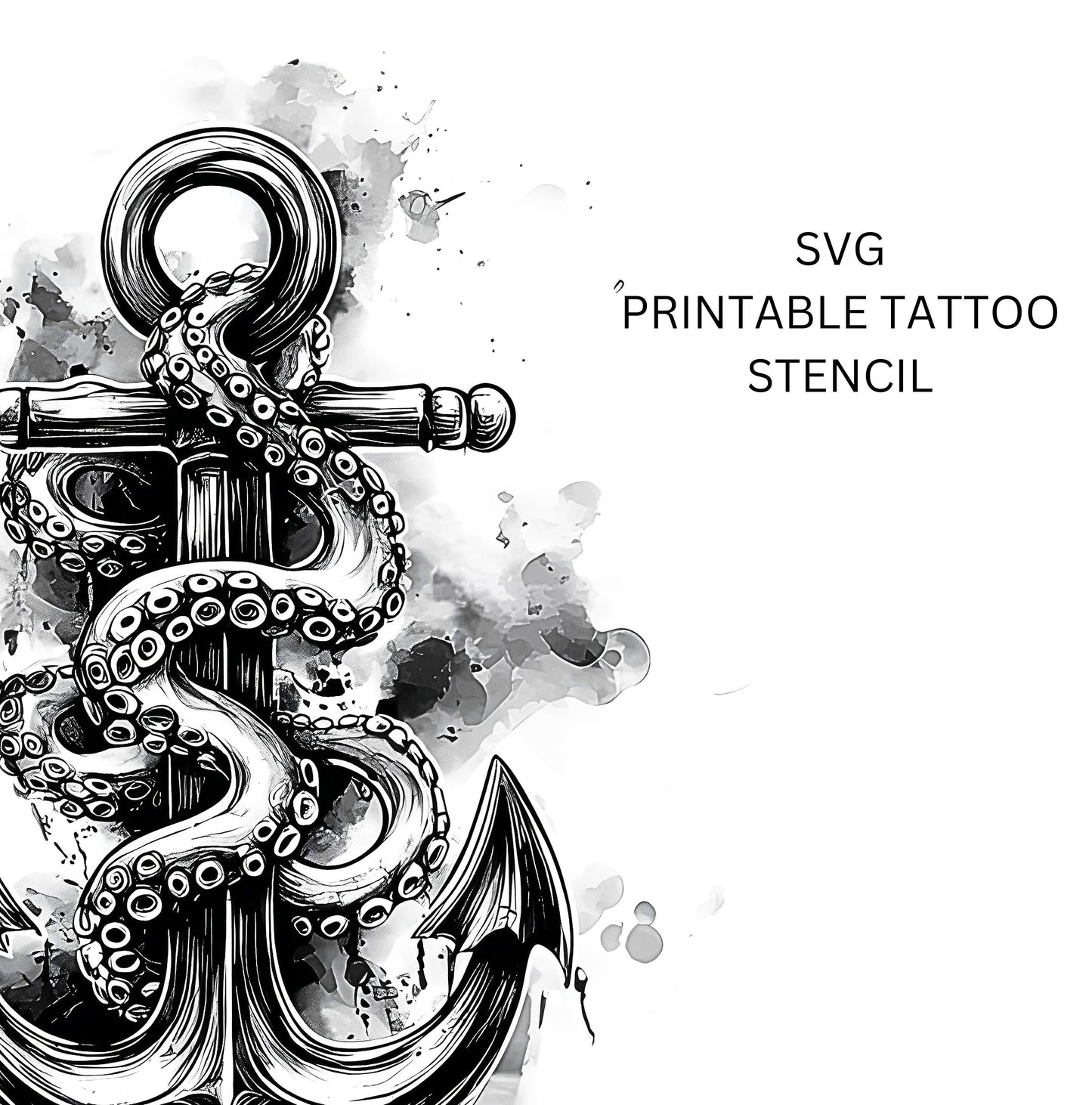 Anchor & Octopus Tattoo Design  [ Digital Download ] - Bridgetown Artistry