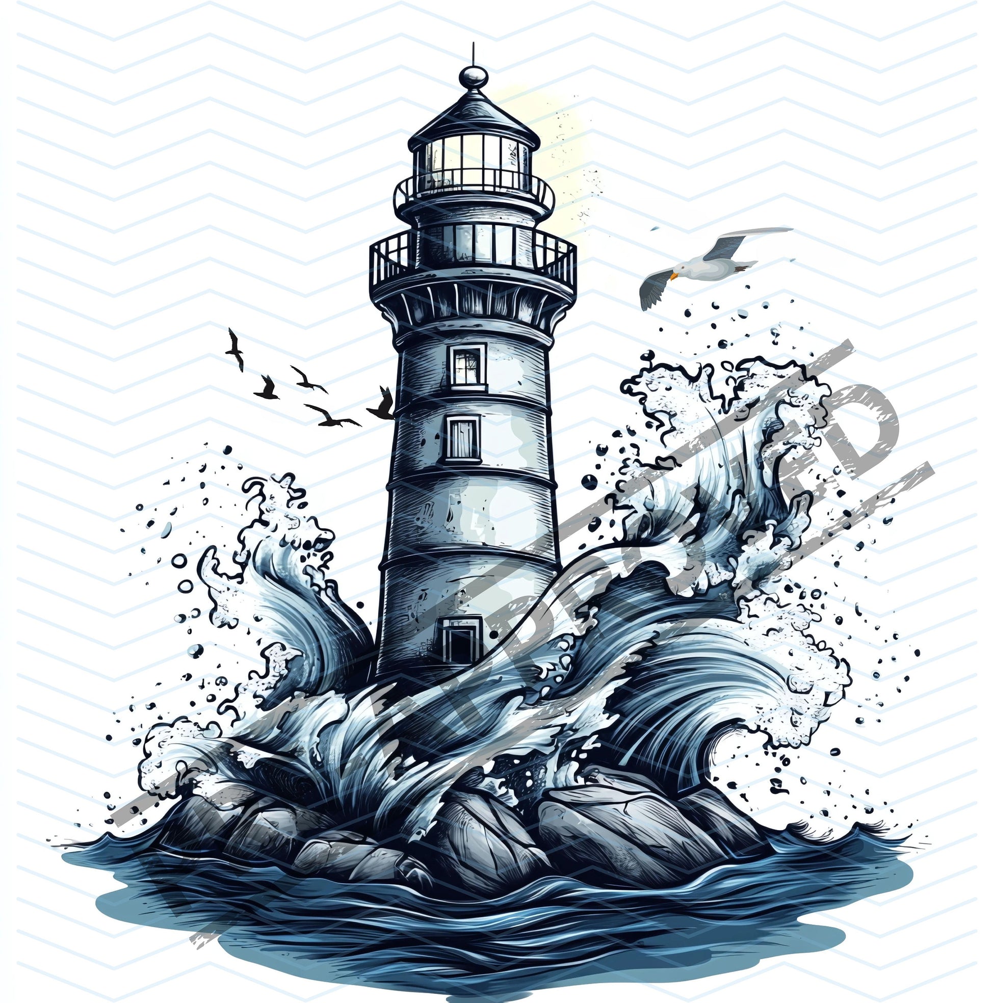 Light House Tattoo Design [ Digital Download ] - Bridgetown Artistry