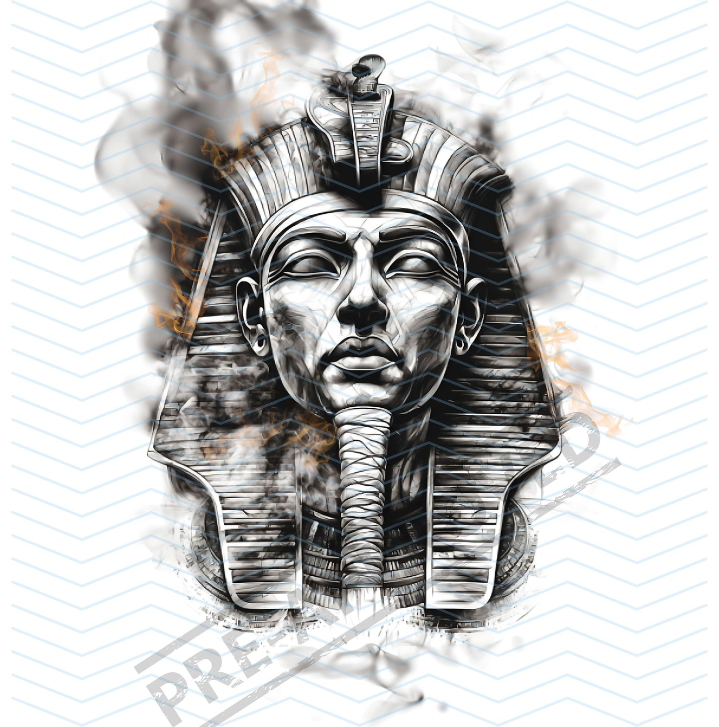 Egyptian Pharaoh Tattoo Design [ Digital Download ] - Bridgetown Artistry