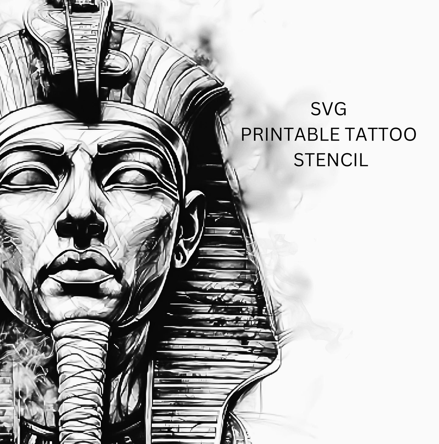 Egyptian Pharaoh Tattoo Design [ Digital Download ] - Bridgetown Artistry