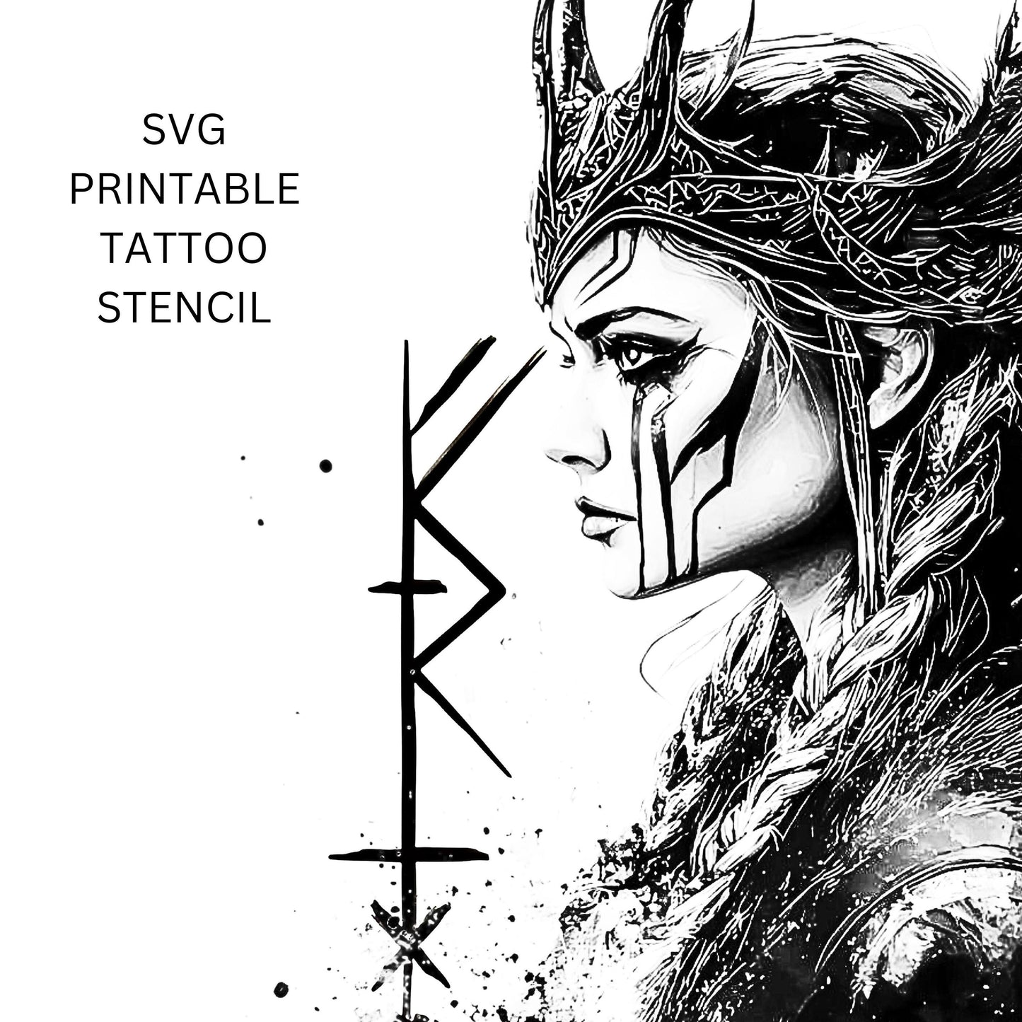 Norse God Frigg Tattoo Design  [ Digital Download ] - Bridgetown Artistry