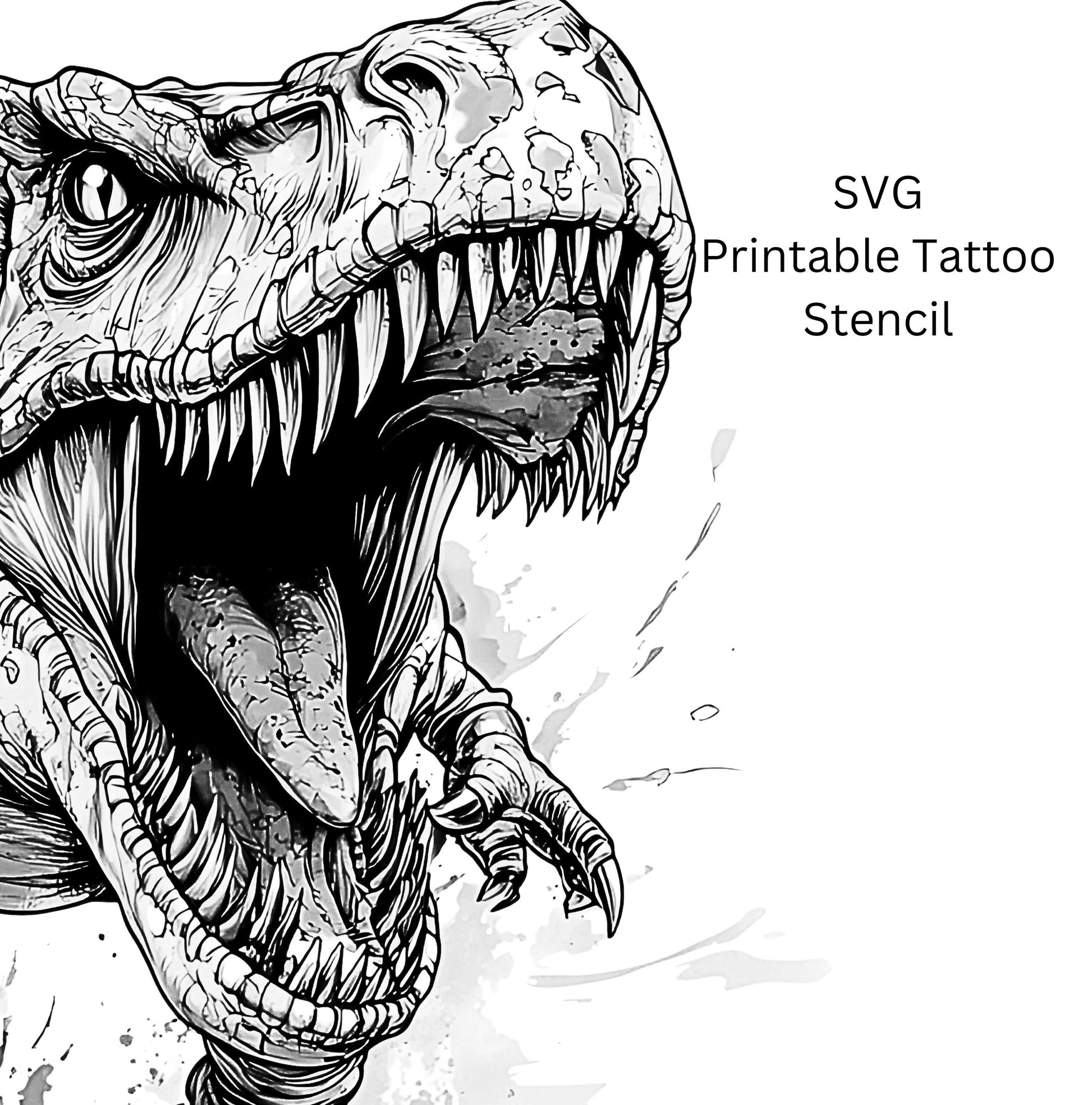 T-Rex Tattoo Design [ Digital Download ] - Bridgetown Artistry