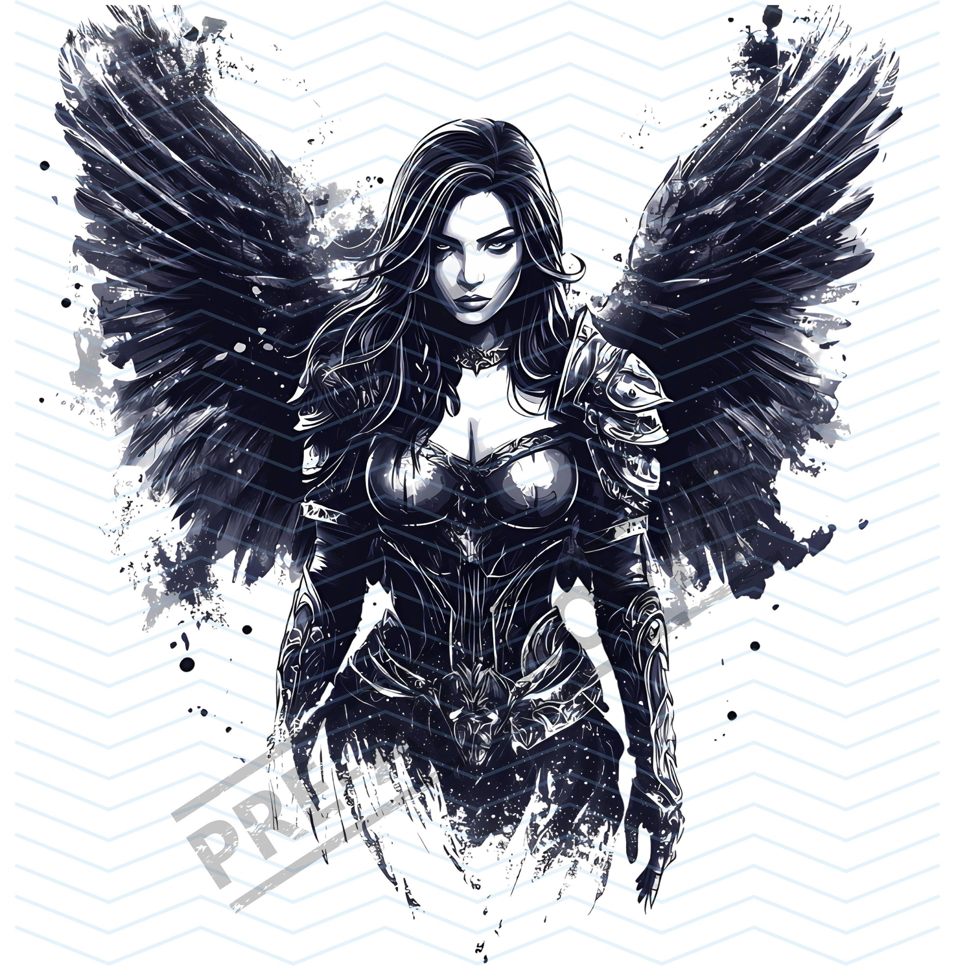 Woman Archangel Tattoo Design [ Digital Download ] - Bridgetown Artistry