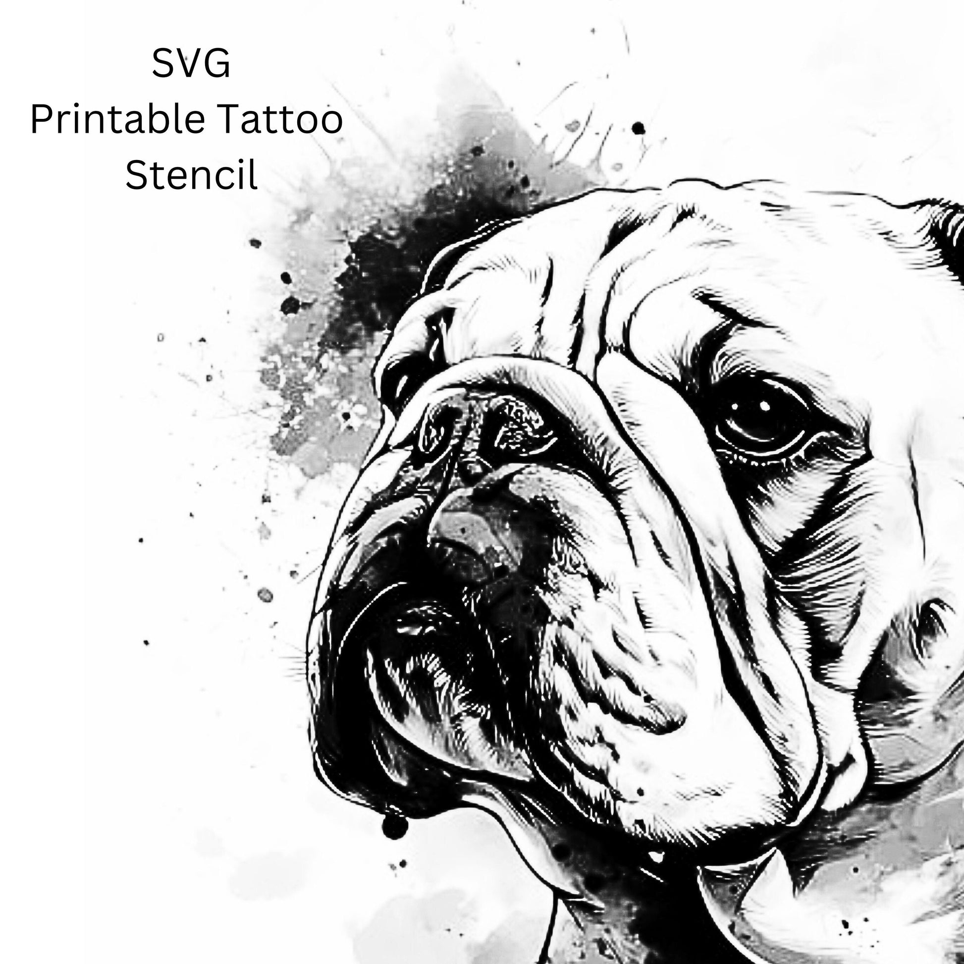 Bulldog Tattoo Design  [ Digital Download ] - Bridgetown Artistry