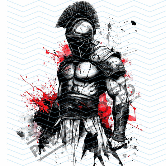 Roman Gladiator Tattoo Design [ Digital Download ]