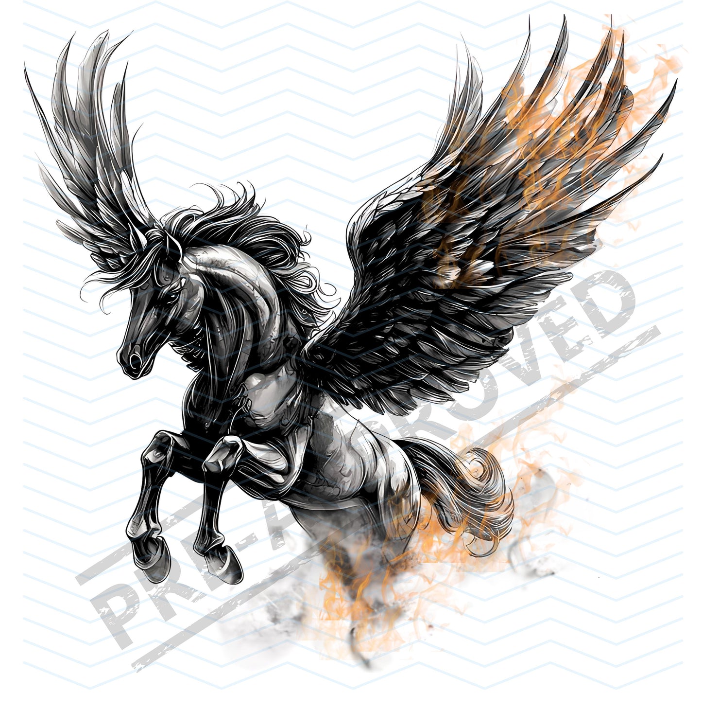 Pegasus Tattoo Design [ Digital Download ] - Bridgetown Artistry