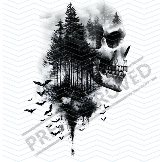 Skull & Nature Tattoo Design [ Digital Download ]