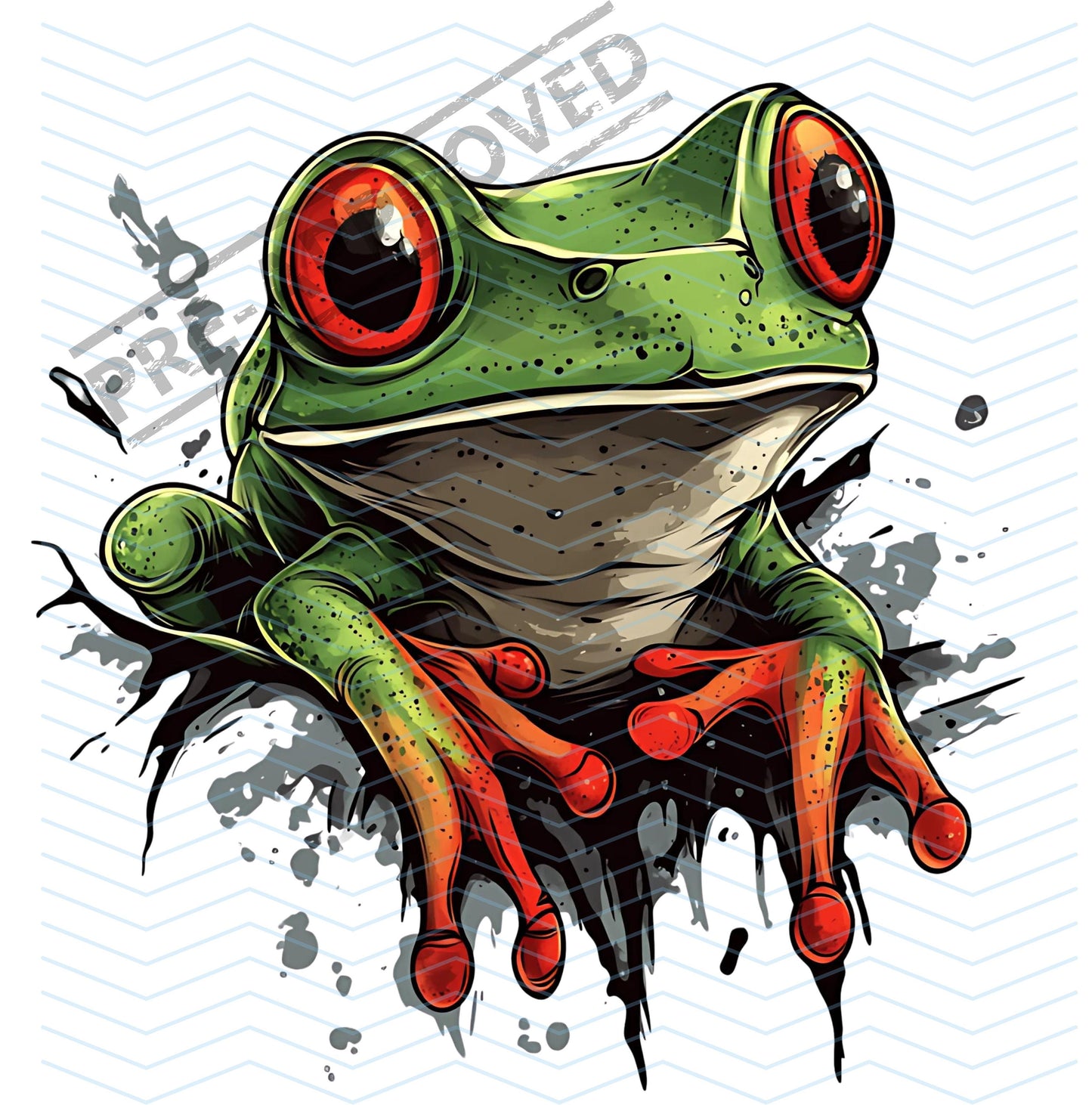 Frog Tattoo Design [ Digital Download ]