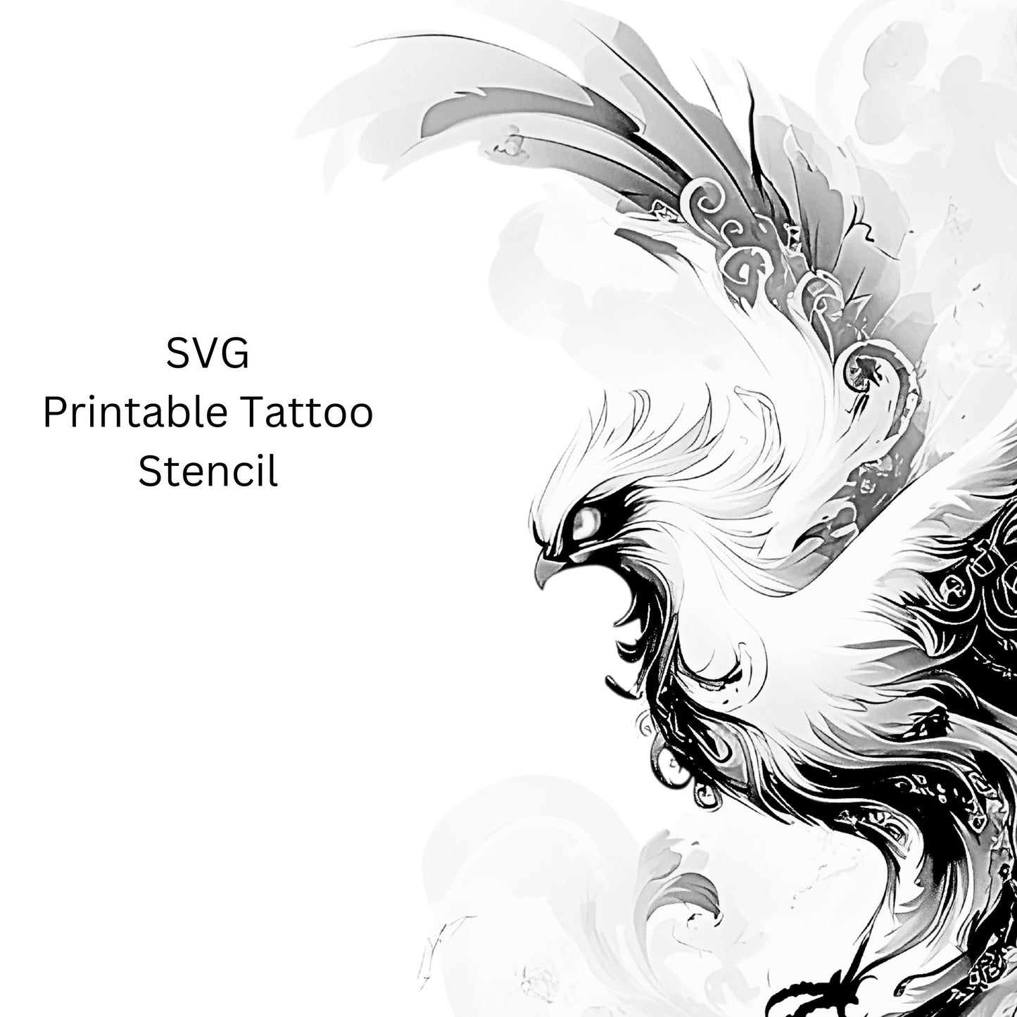 Phoenix Tattoo Design  [ Digital Download ]