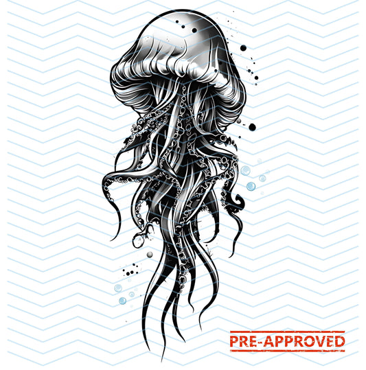 Jelly Fish Tattoo Design  [ Digital Download ]