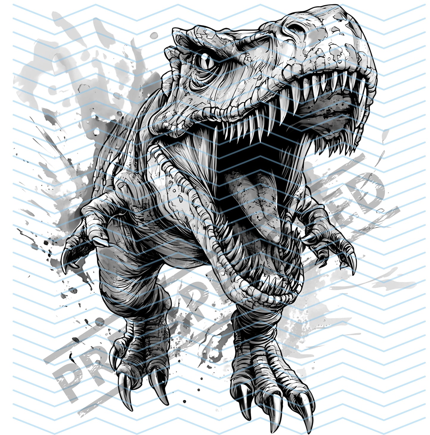 T-Rex Tattoo Design [ Digital Download ] - Bridgetown Artistry