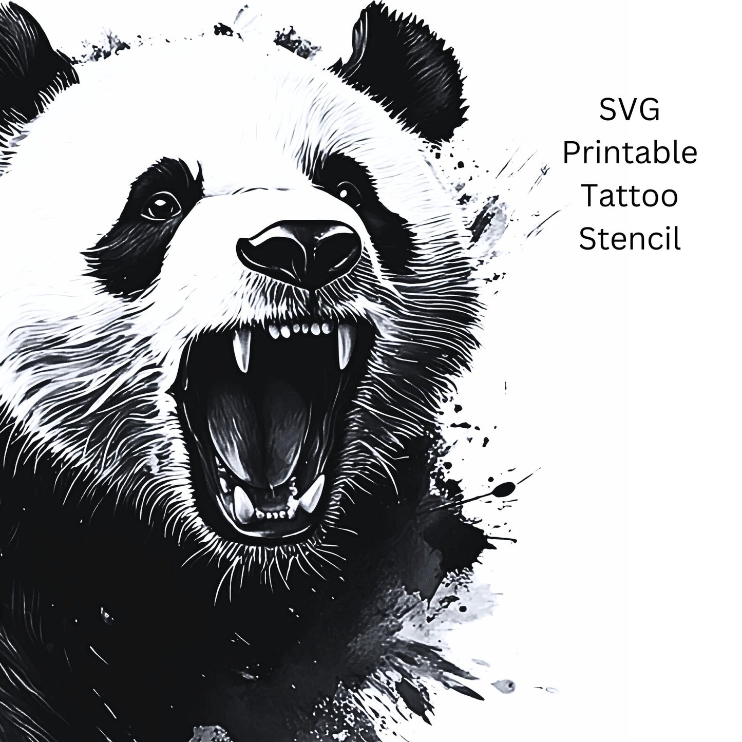 Panda Bear Tattoo Design [ Digital Download ]