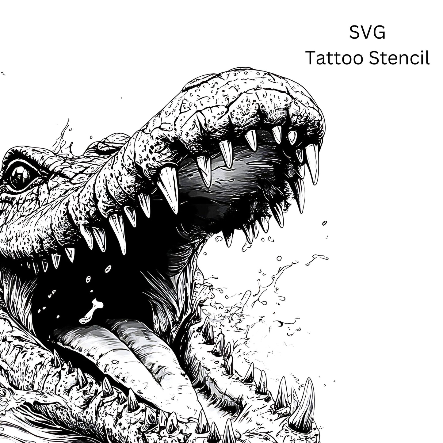 Crocodile Tattoo Design [ Digital Download ]