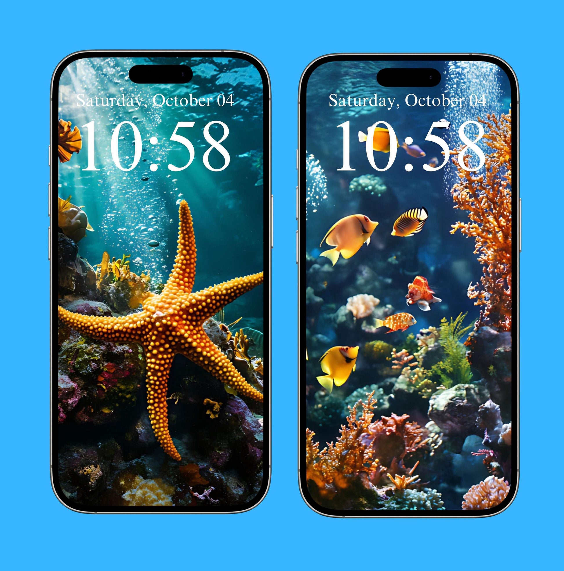 Smartphone Wallpaper Sea Life Set of 10 [ Digital Download ] - Bridgetown Artistry