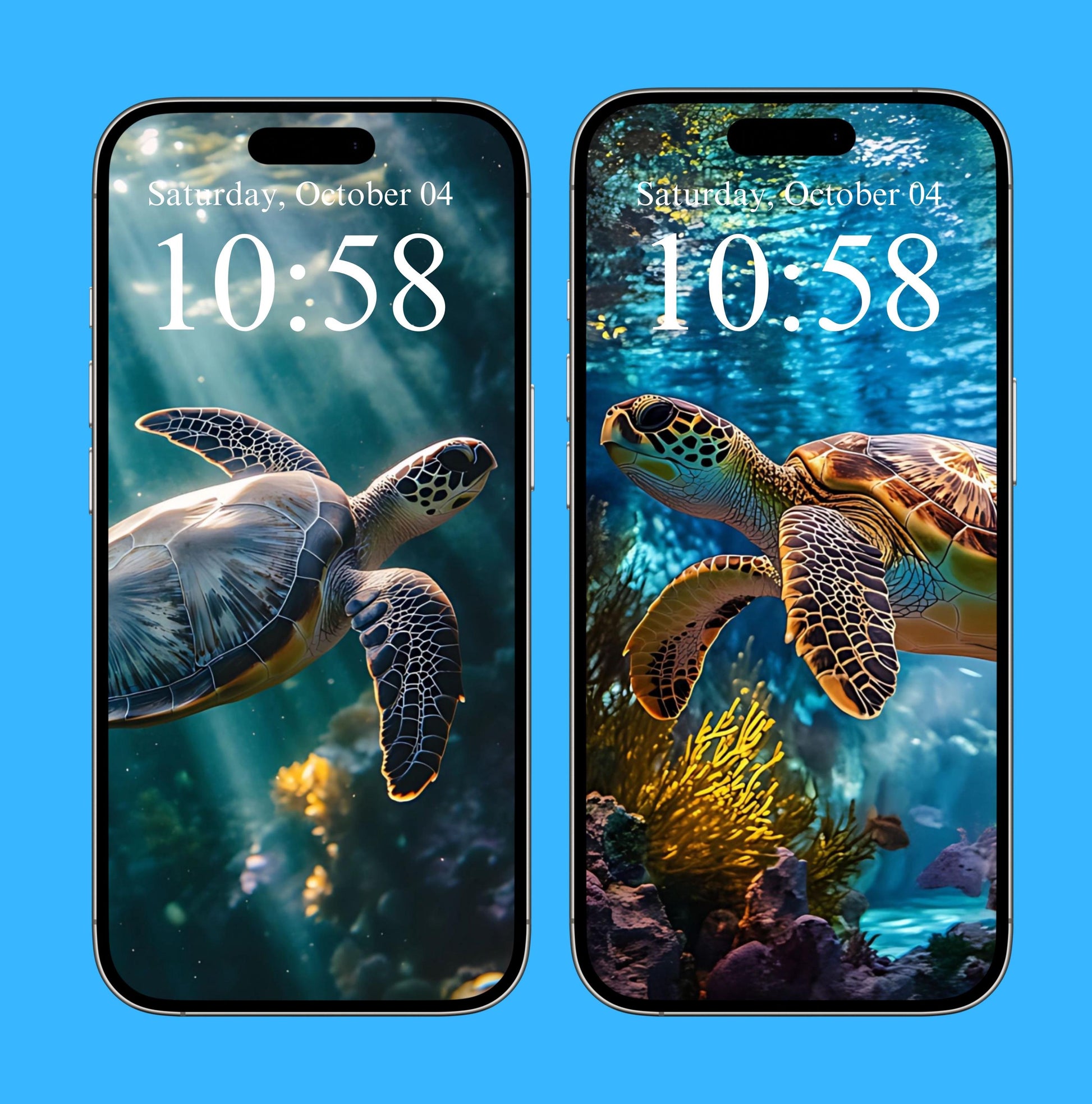 Smartphone Wallpaper Sea Life Set of 10 [ Digital Download ] - Bridgetown Artistry