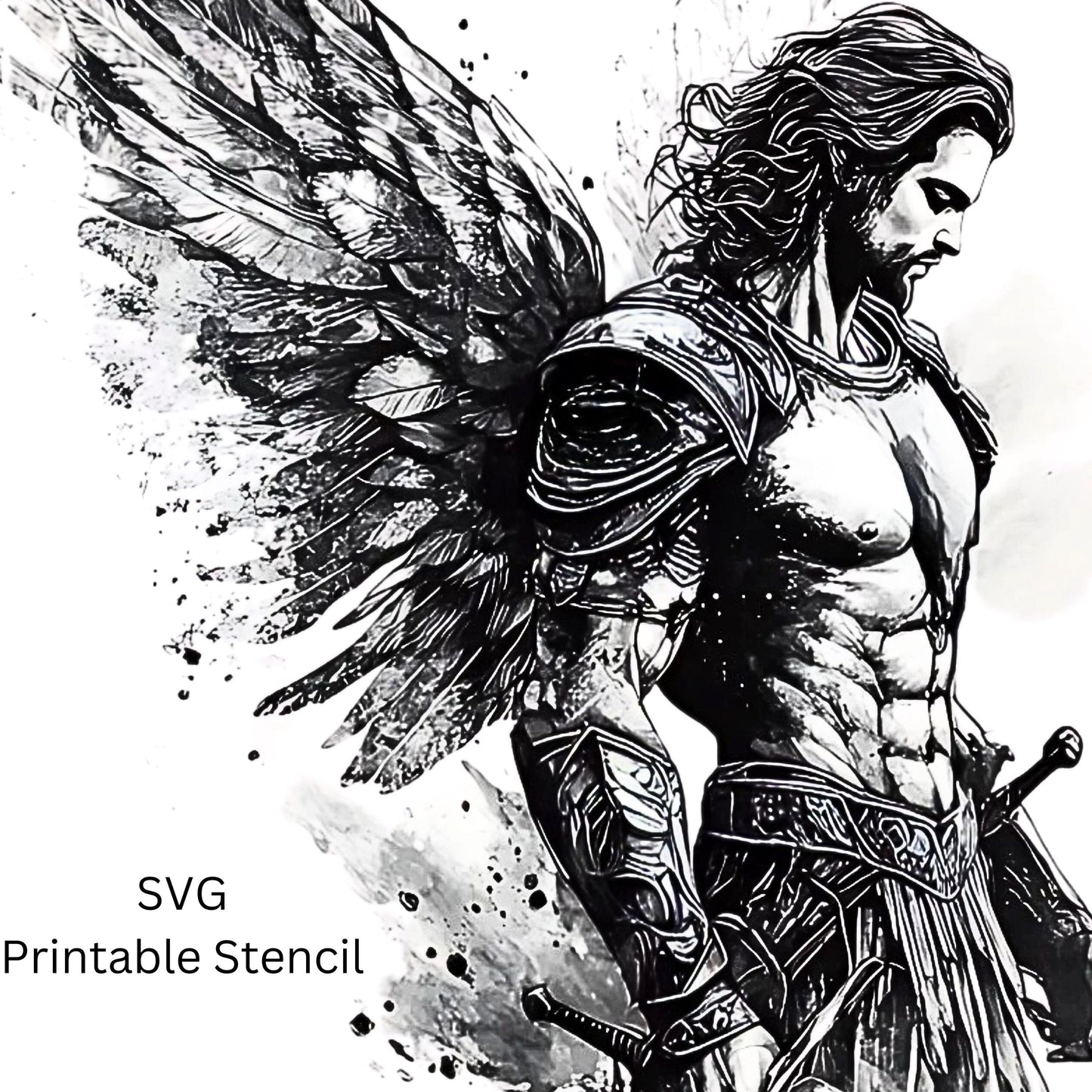 St. Michael Archangel Tattoo Design[ Digital Download ] - Bridgetown Artistry