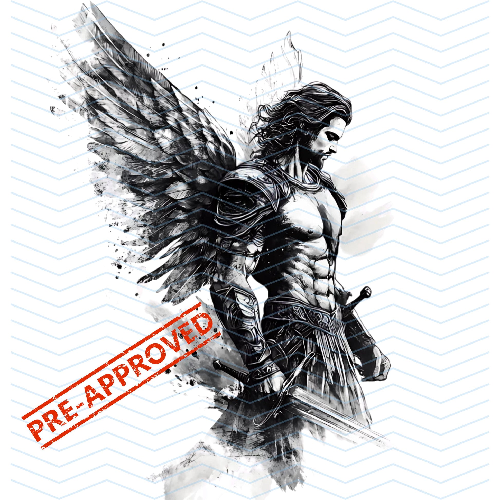 St. Michael Archangel Tattoo Design[ Digital Download ] - Bridgetown Artistry