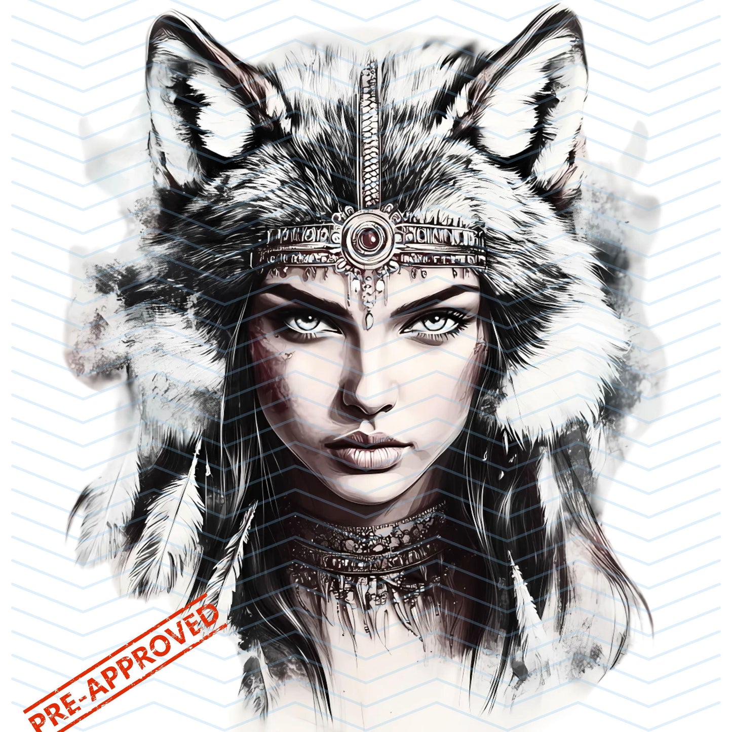 Woman Fox Tattoo Design  [ Digital Download ] - Bridgetown Artistry