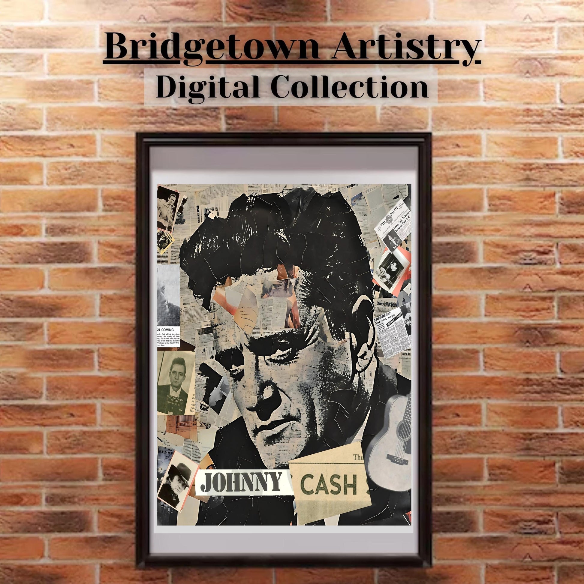 Johnny Cash Abstract Wall Art [ Digital Download ] - Bridgetown Artistry