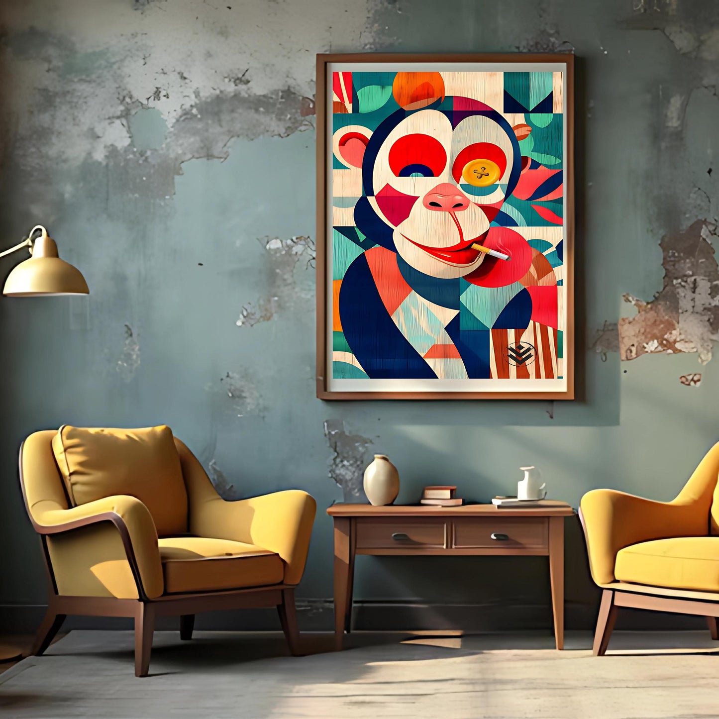 Abstract Monkey Wall Art [Digital Download[ - Bridgetown Artistry