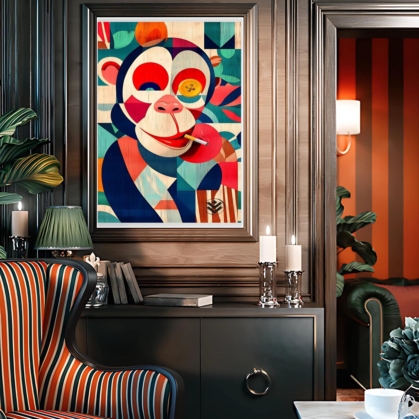 Abstract Monkey Wall Art [Digital Download[ - Bridgetown Artistry