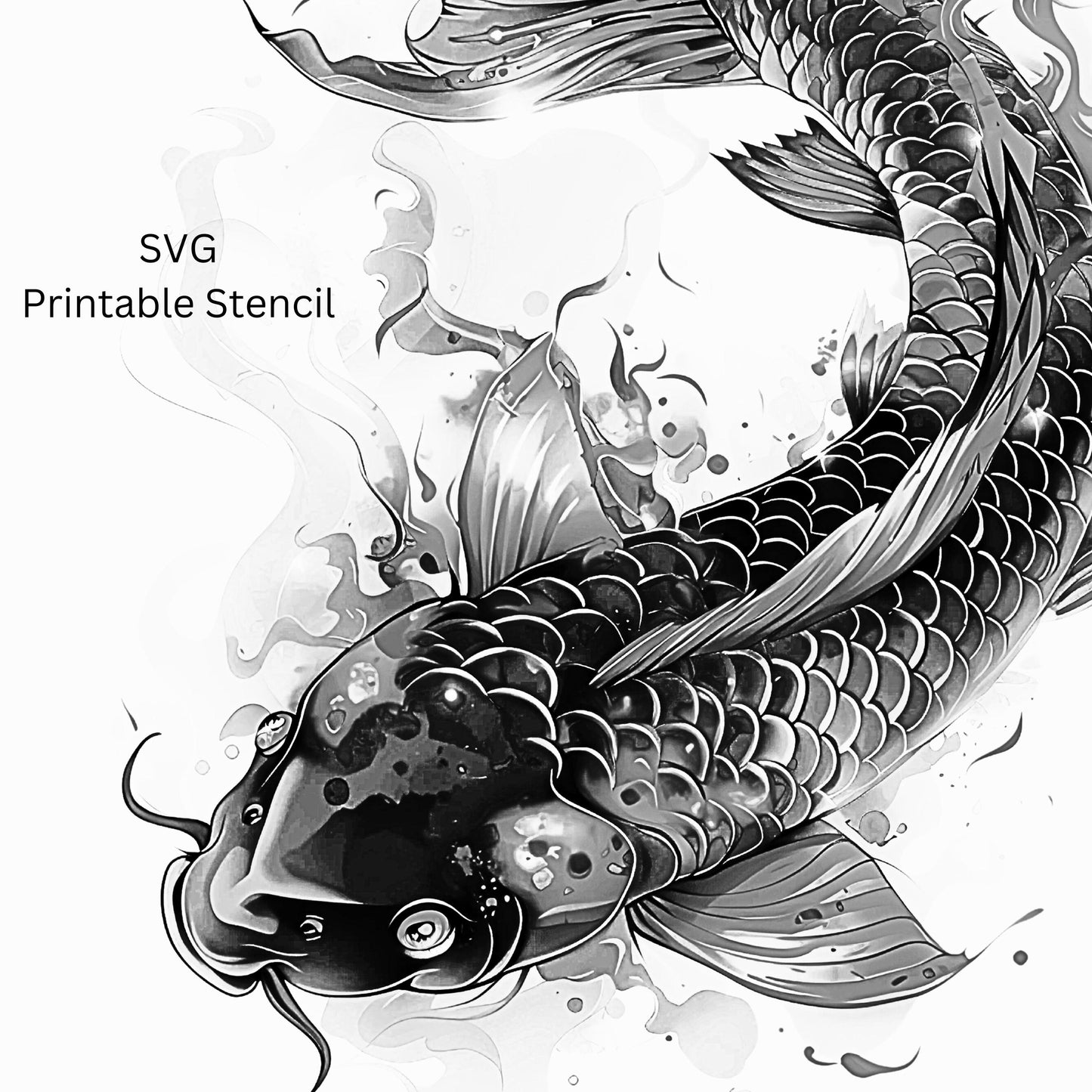 Koi Fish Tattoo Design [ Digital Download ] - Bridgetown Artistry