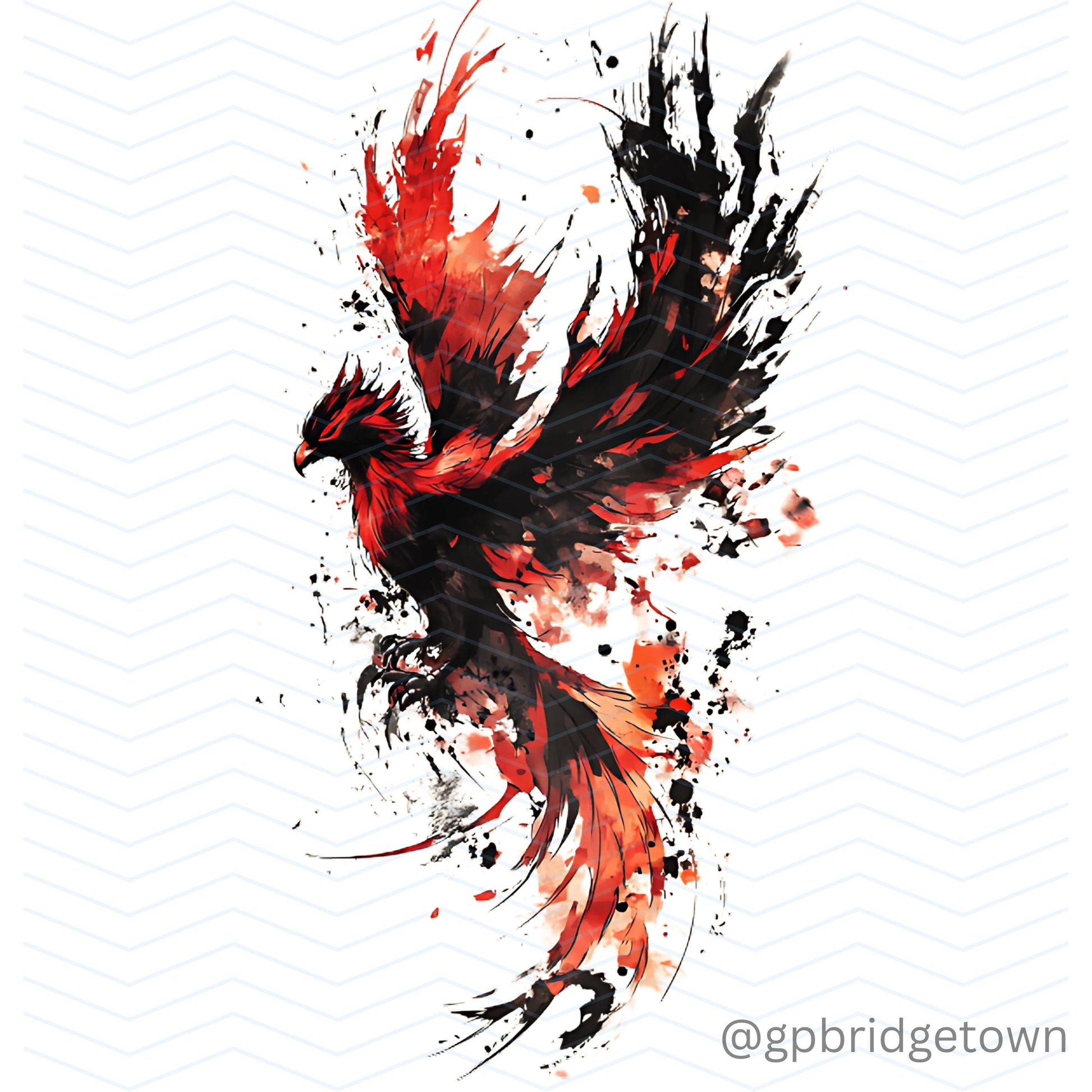 Phoenix Trash Polka Tattoo Design [ Digital Download ] - Bridgetown Artistry