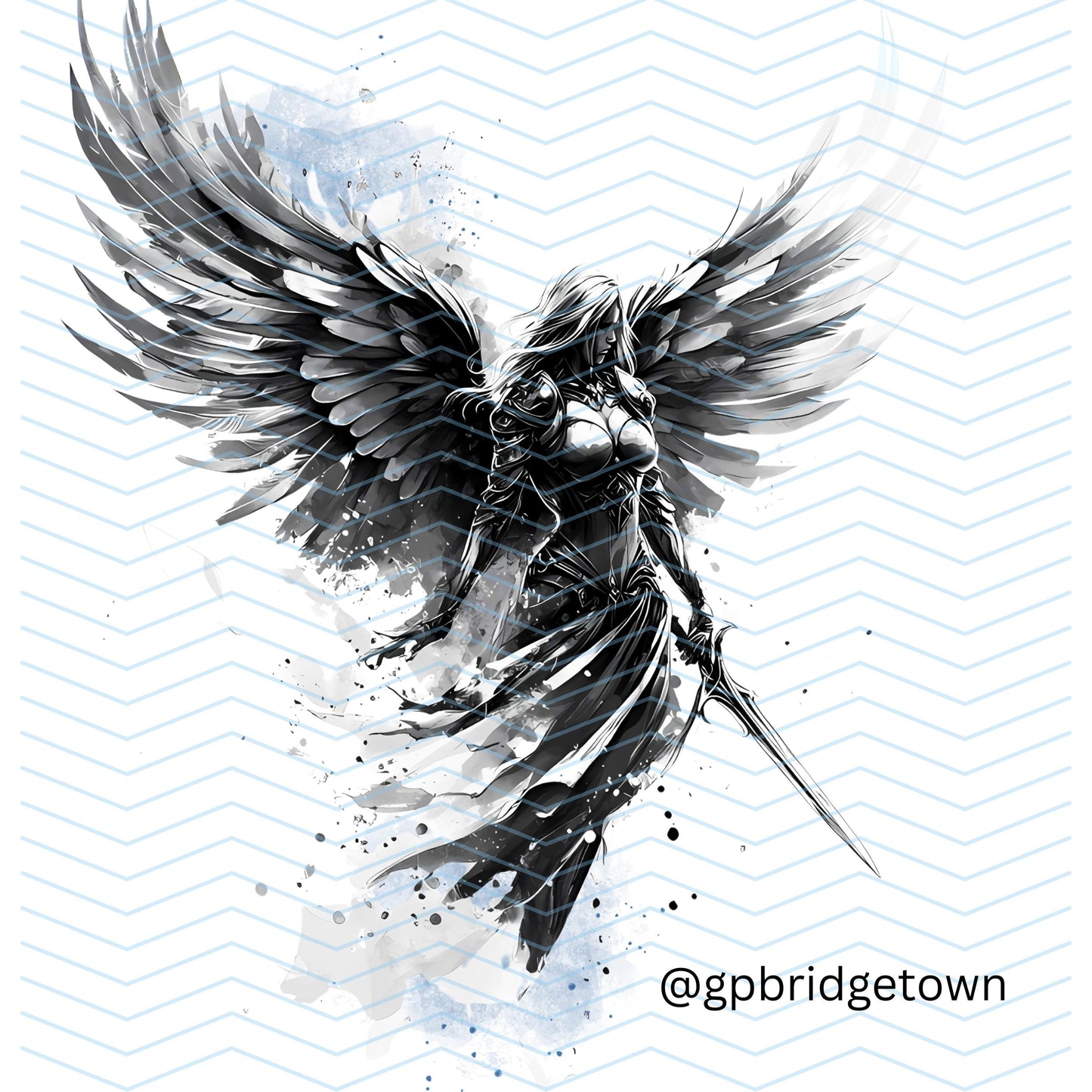 Guardian Angel Tattoo Design[ Digital Download ] - Bridgetown Artistry