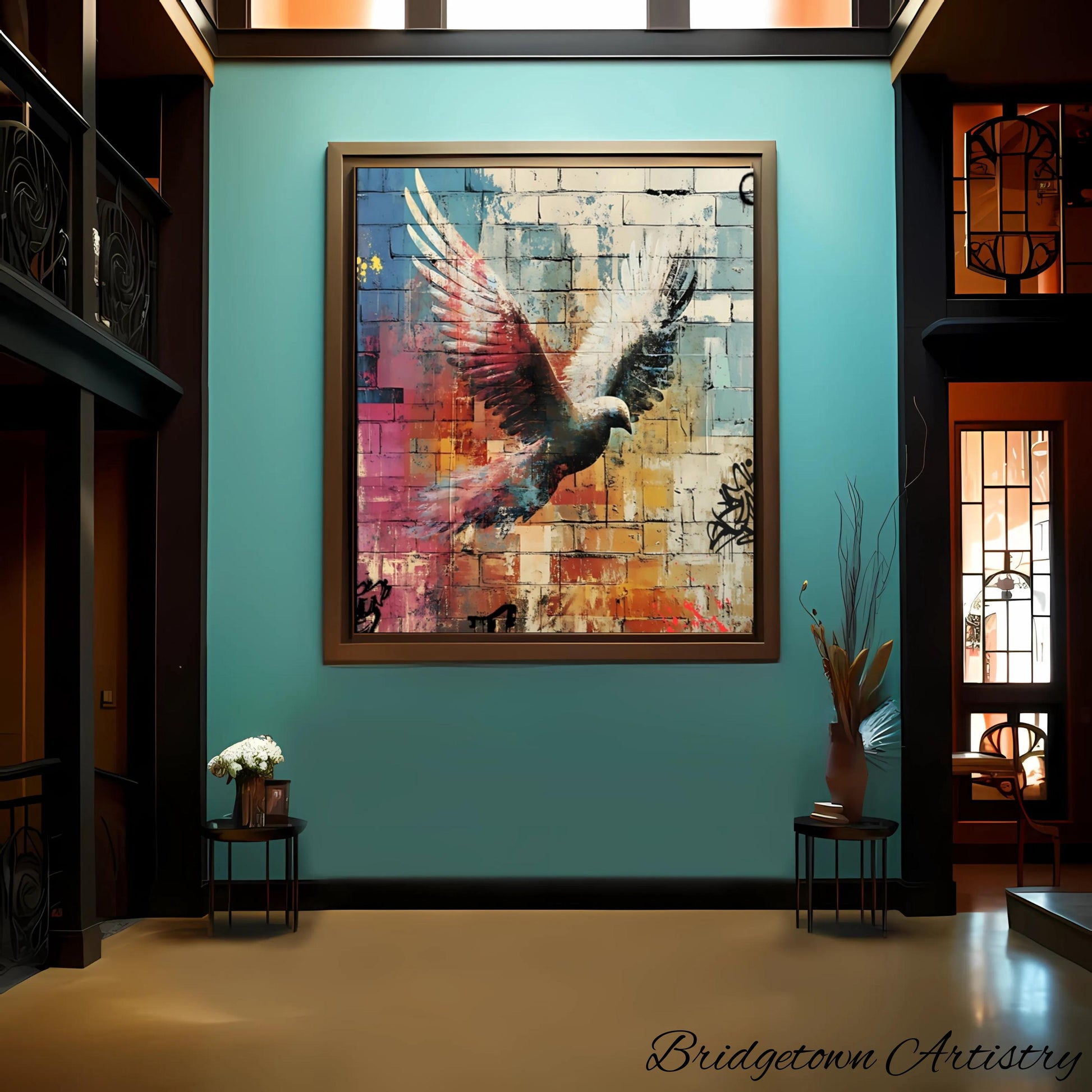 Graffiti Street Wall Art Banksy Style Dove [Digital Download ] - Bridgetown Artistry