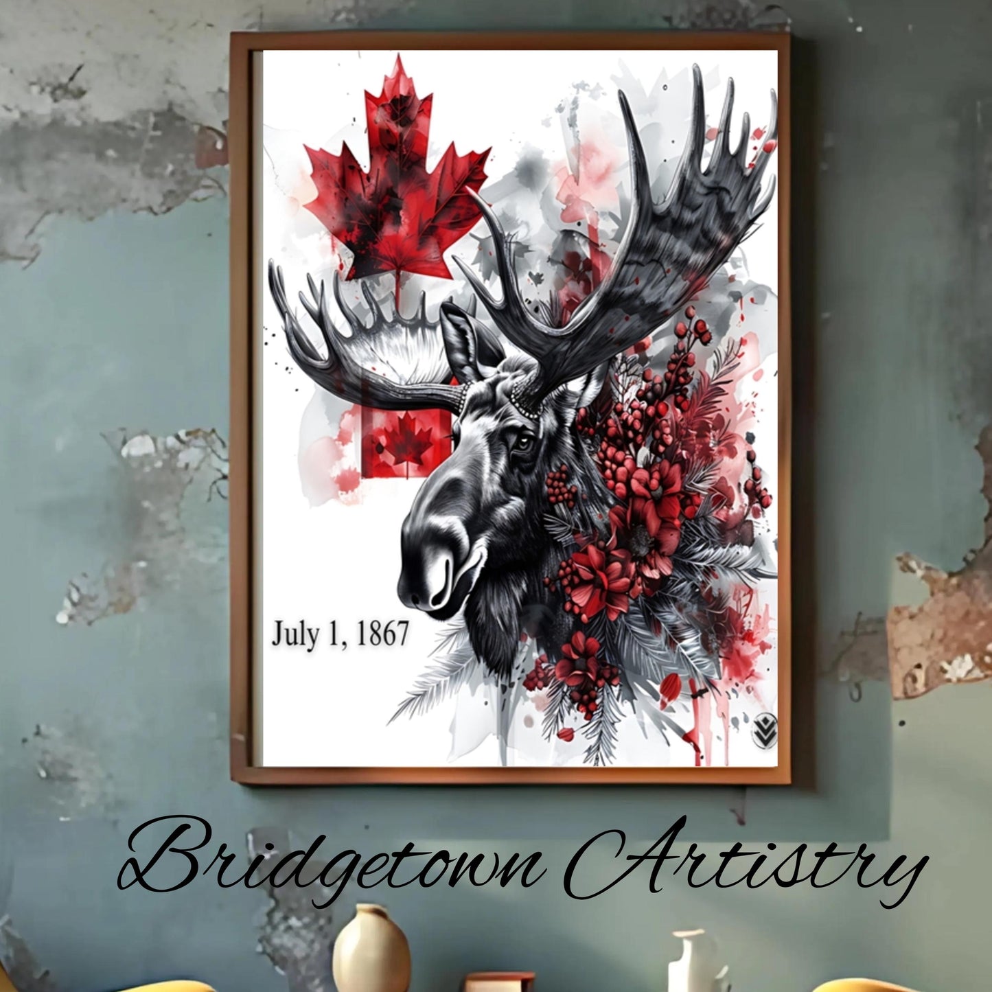 Canadian Moose Print  [ Digital Download ] - Bridgetown Artistry