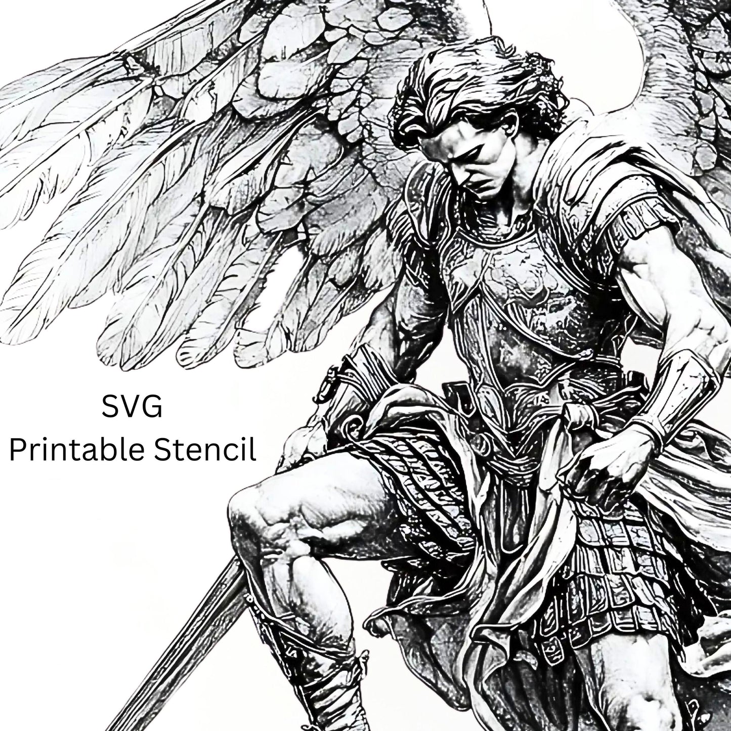 Gabriel Archangel Tattoo Design [ Digital Download ] - Bridgetown Artistry