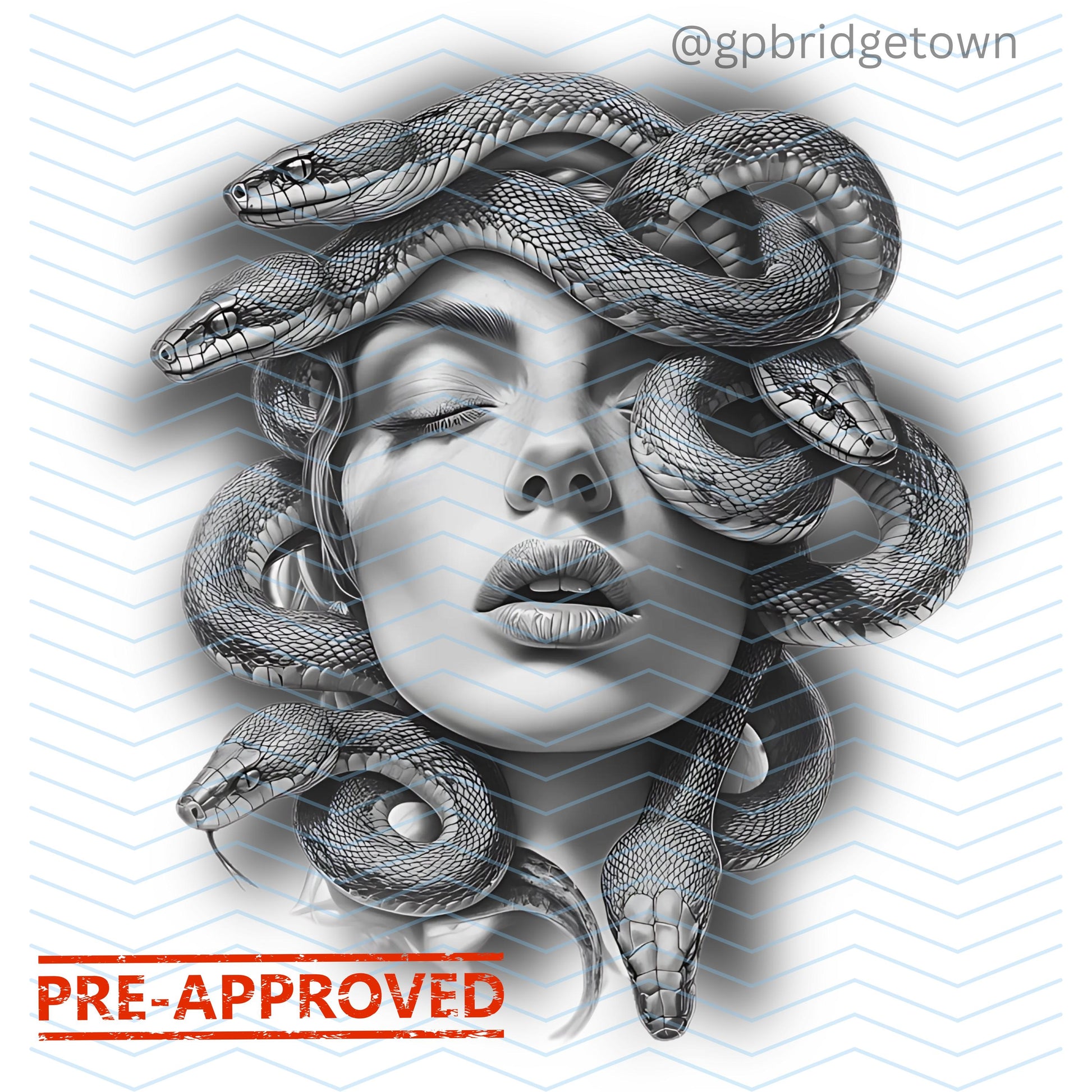 Medusa |  Tattoo Design | T-Shirt Decal  | Canvas Art | Printable SVG File Included| iPhone Wallpaper | Wall Art| Clipart | Greek Mythology - Bridgetown Artistry