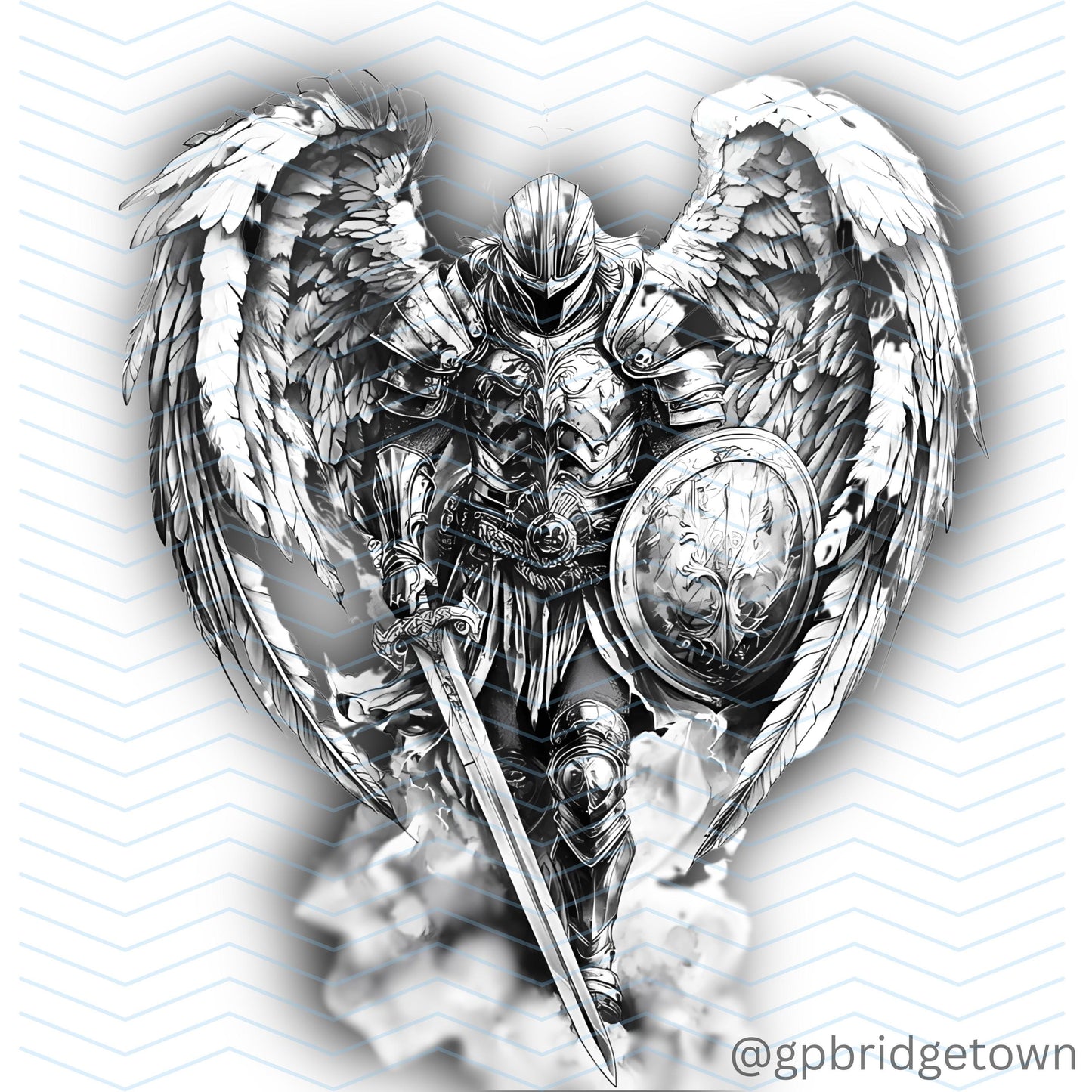 Archangel Tattoo Design [ Digital Download ] - Bridgetown Artistry