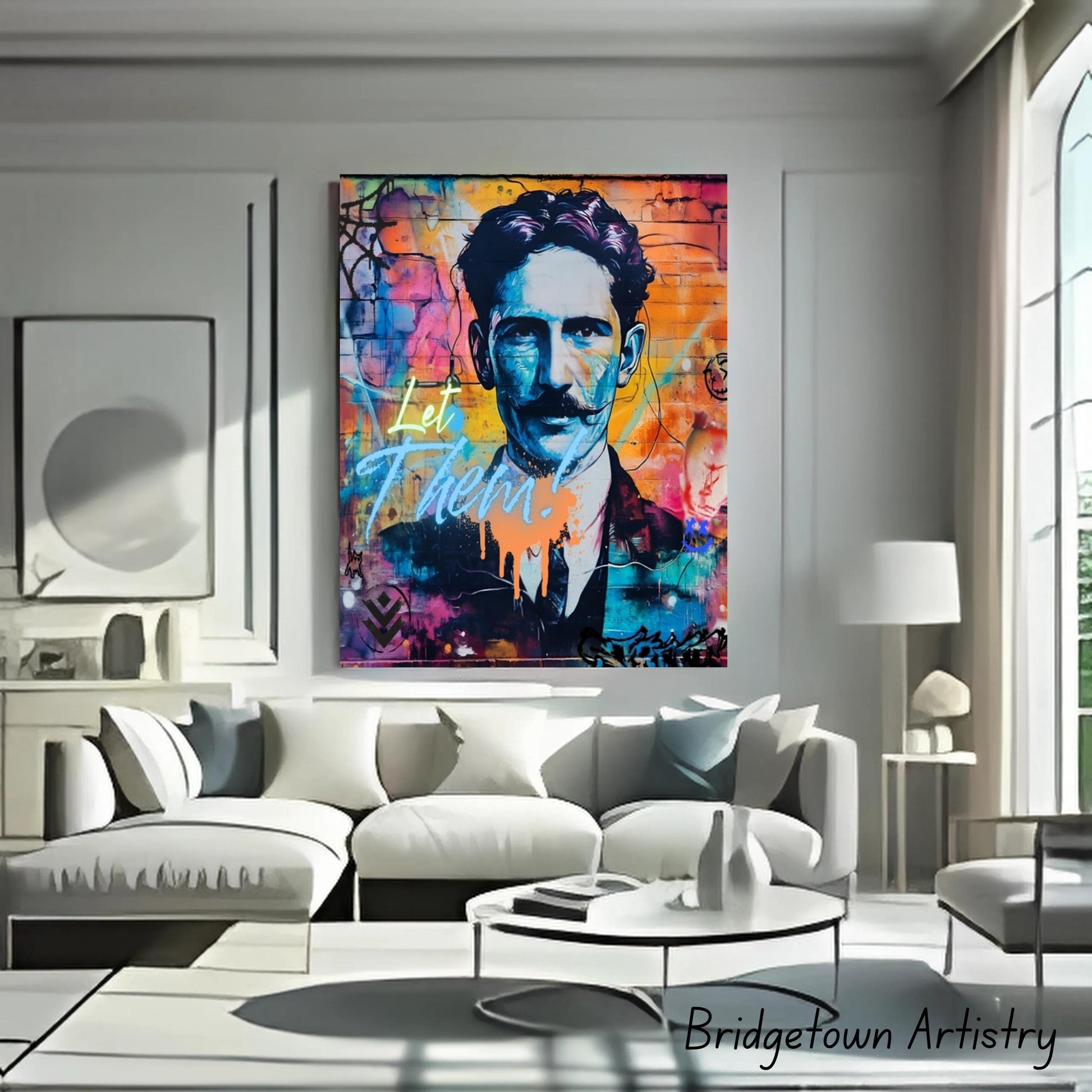 Graffiti Street Wall Art  Nikola Tesla [ Digital Download] - Bridgetown Artistry