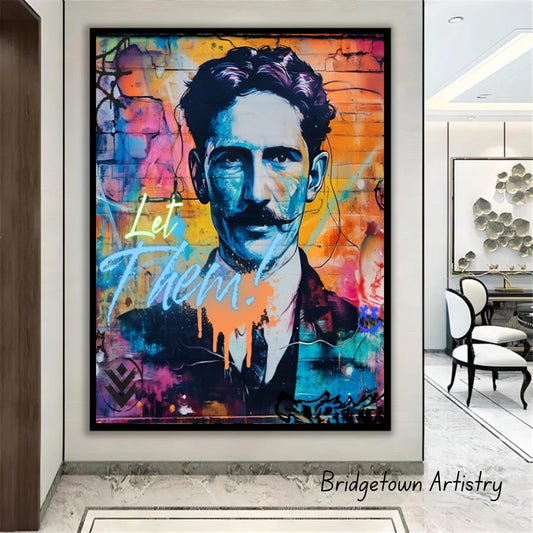 Graffiti Street Wall Art  Nikola Tesla [ Digital Download] - Bridgetown Artistry