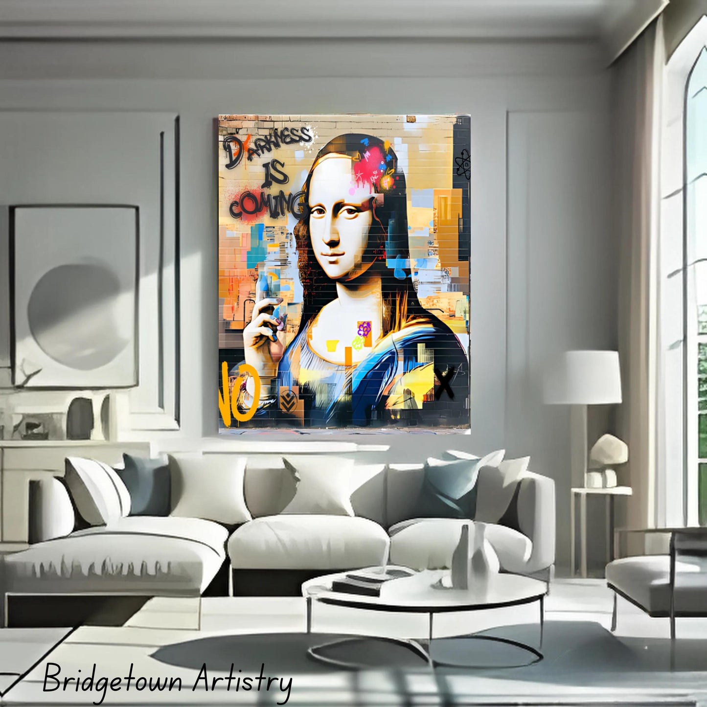 Mona Lisa Graffiti Street Wall Art  [ Digital Download ] - Bridgetown Artistry