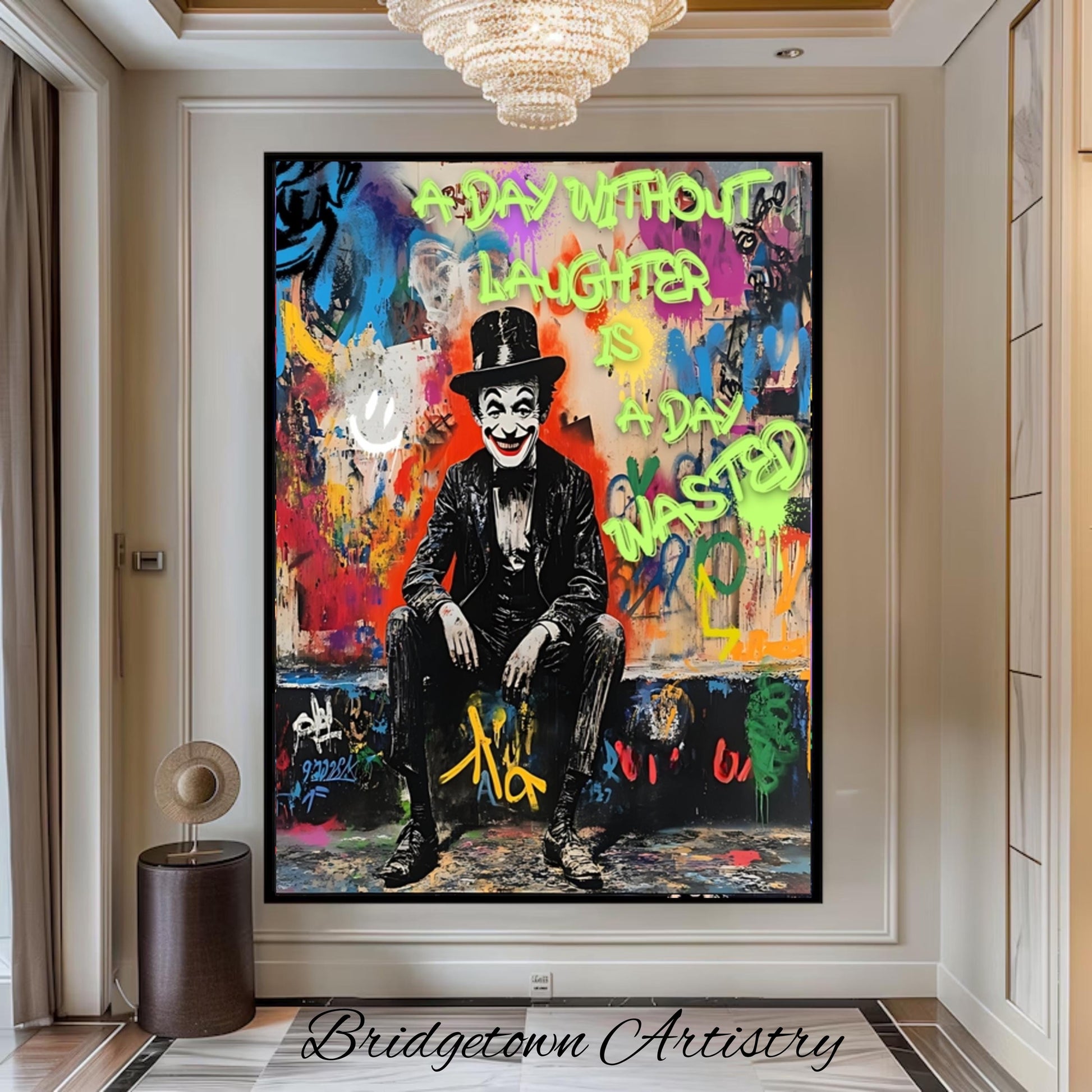 Graffiti Street Wall Art Charlie Chaplin [ Digital Download ] - Bridgetown Artistry